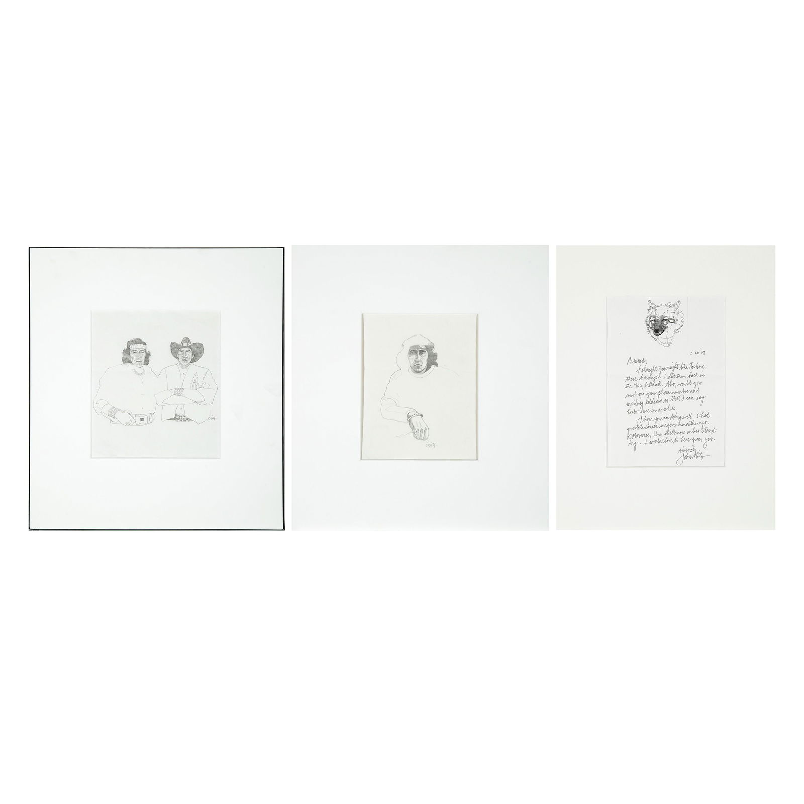 John Nieto, Self Portrait with Armond Lara and Letter (1 of 8)