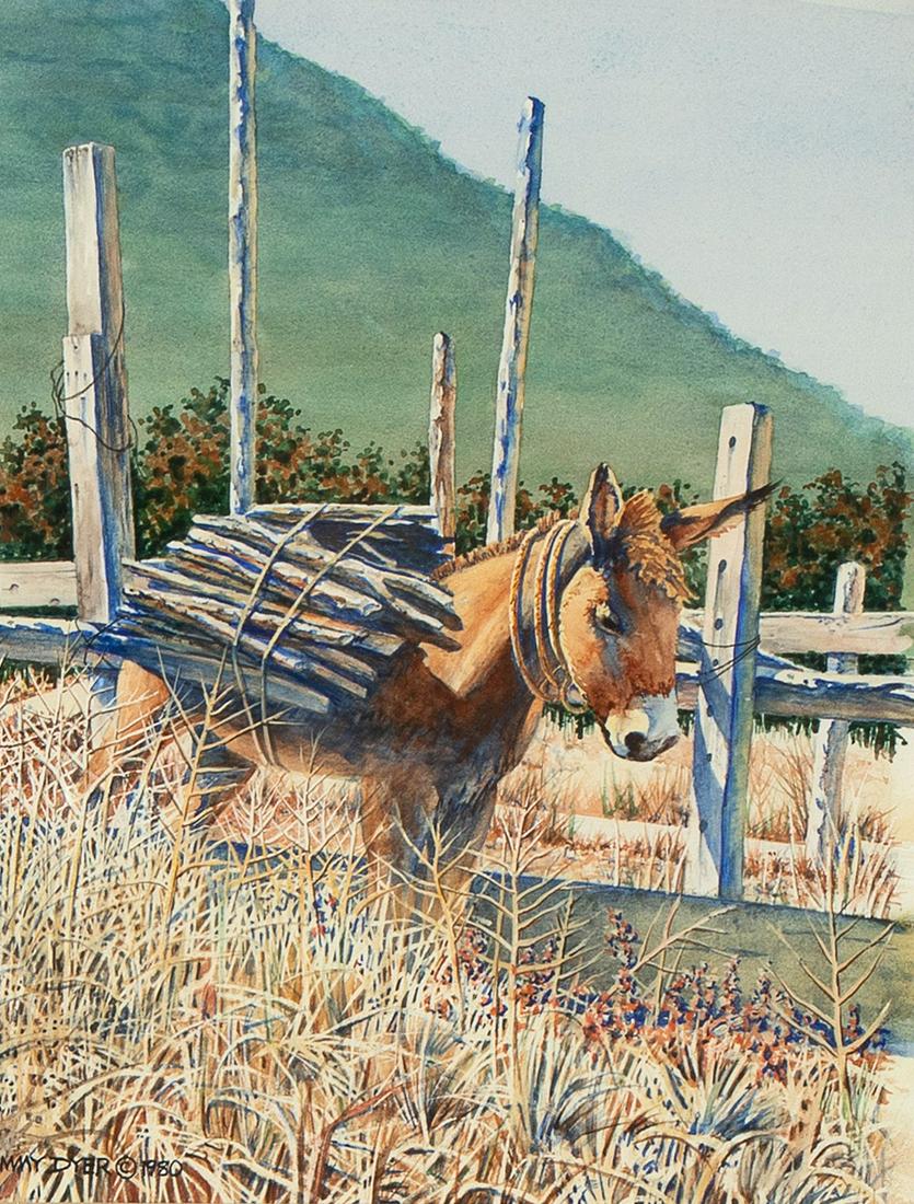 Jimmy Dyer, Untitled (Burro with Pack), 1980 (1 of 2)