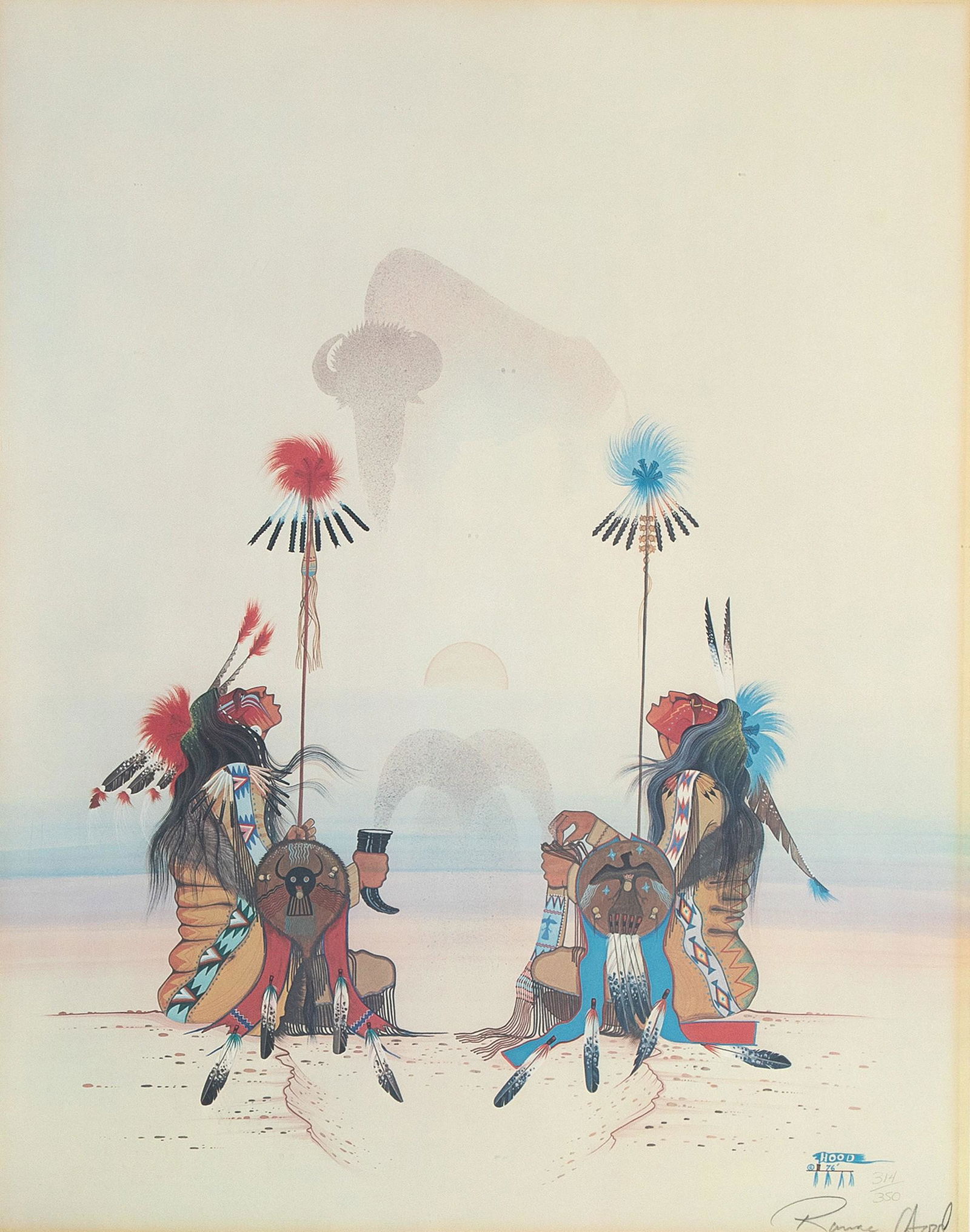 Rance Hood, Buffalo Vision, 1976 (1 of 2)