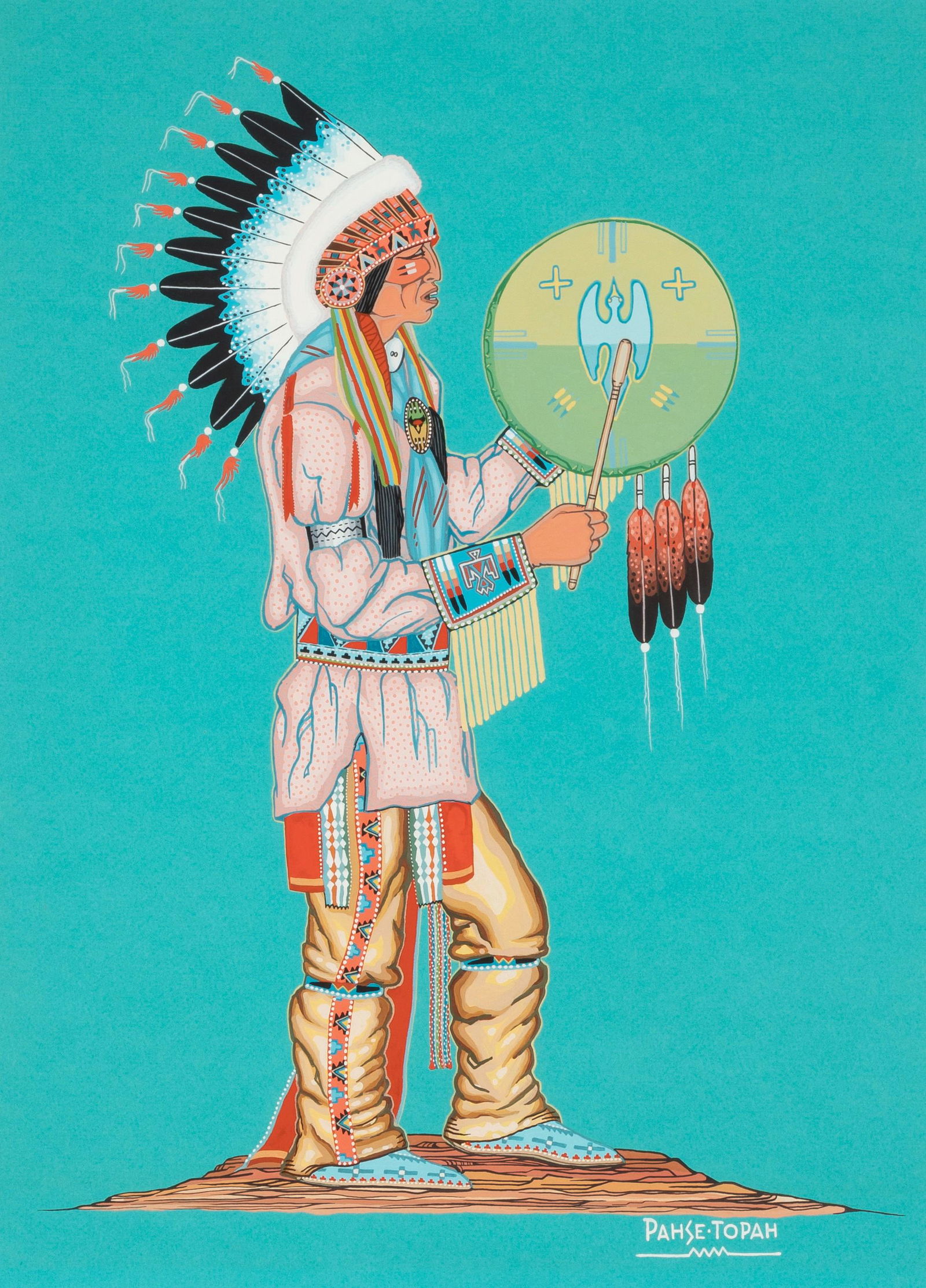 Paul Pahse-Topah, Eagle Dance Singer (1 of 2)