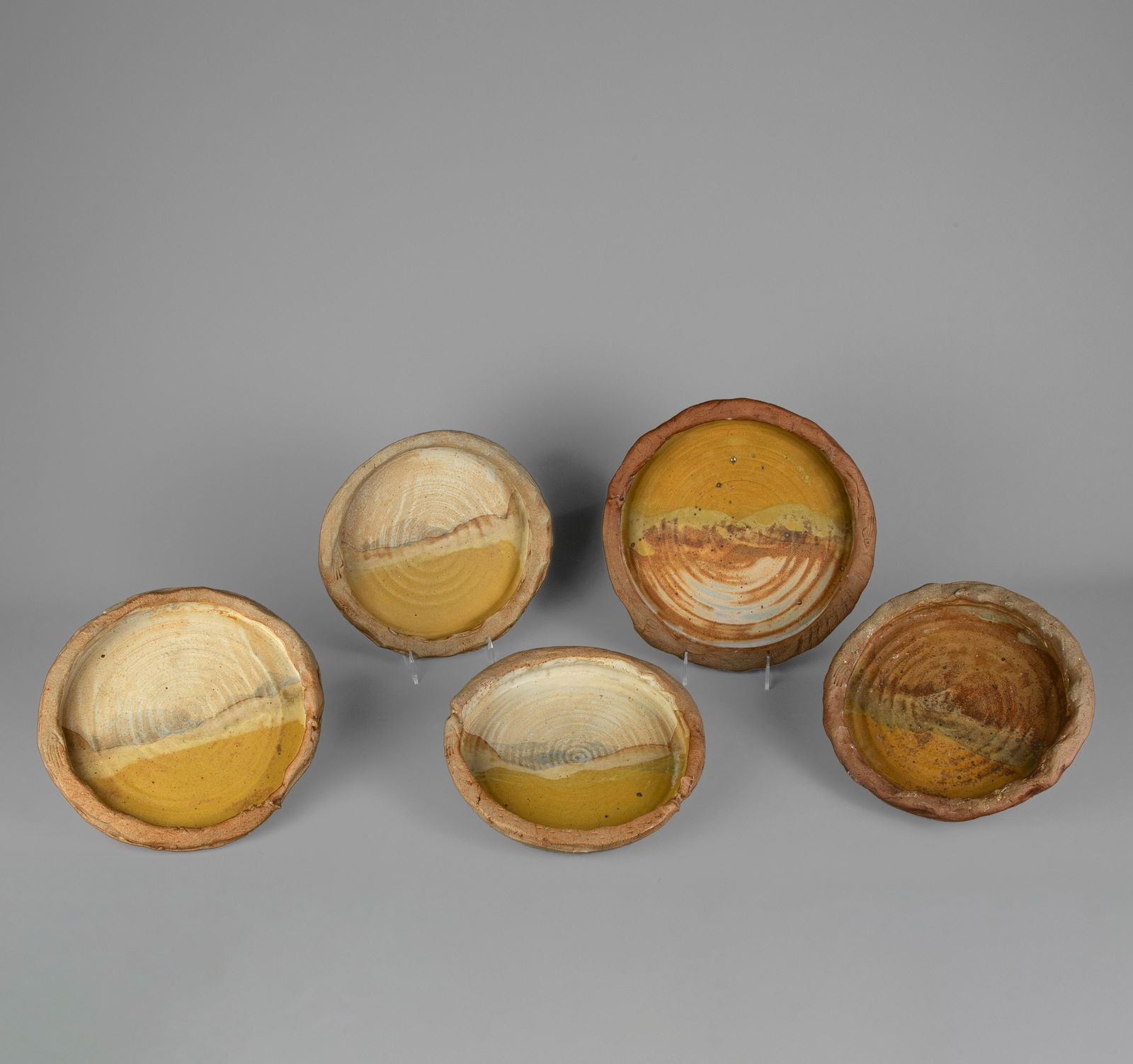 Charles Loloma, Set of Five Stoneware Plates (1 of 3)