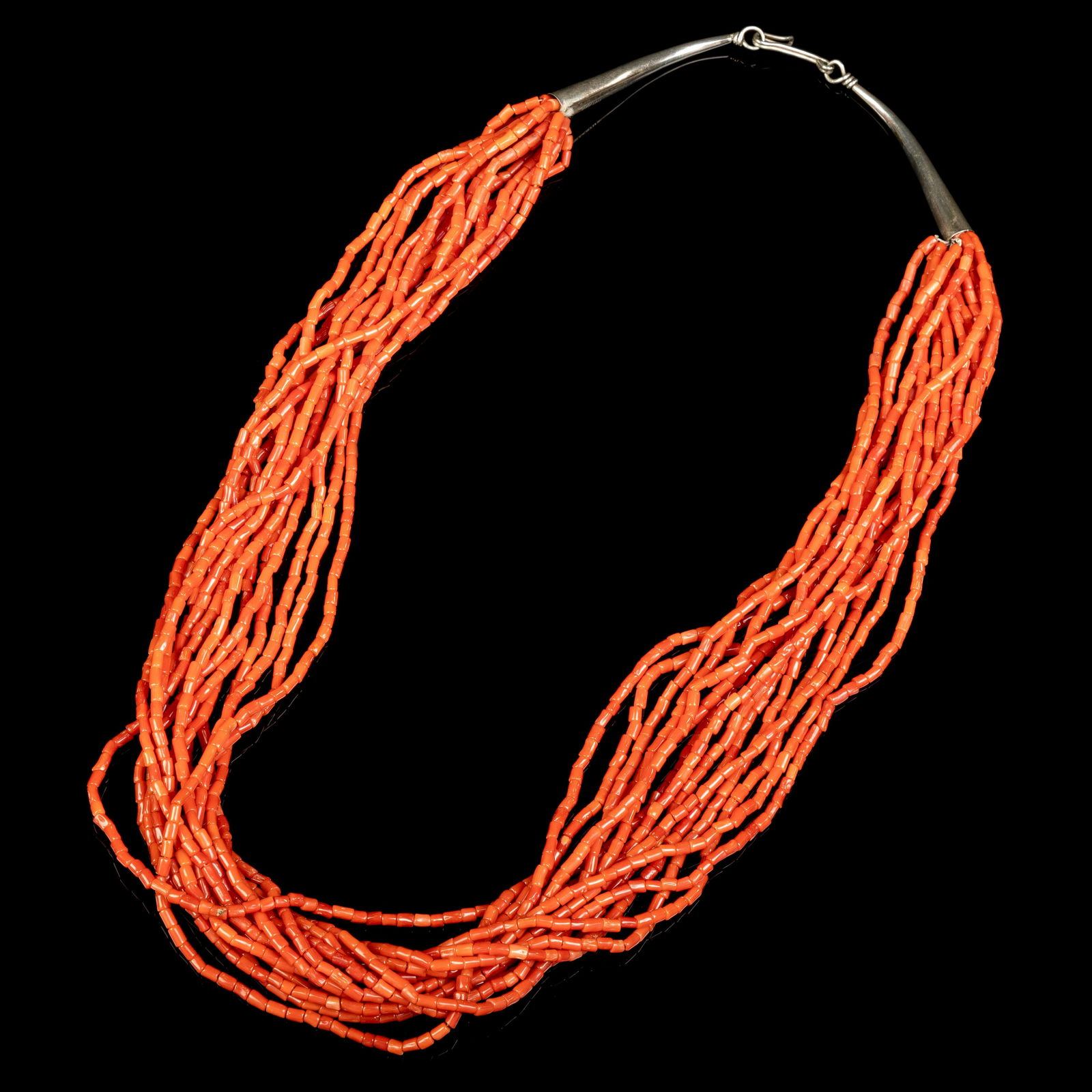 Charles Loloma, 15 Strand Coral Necklace (1 of 2)
