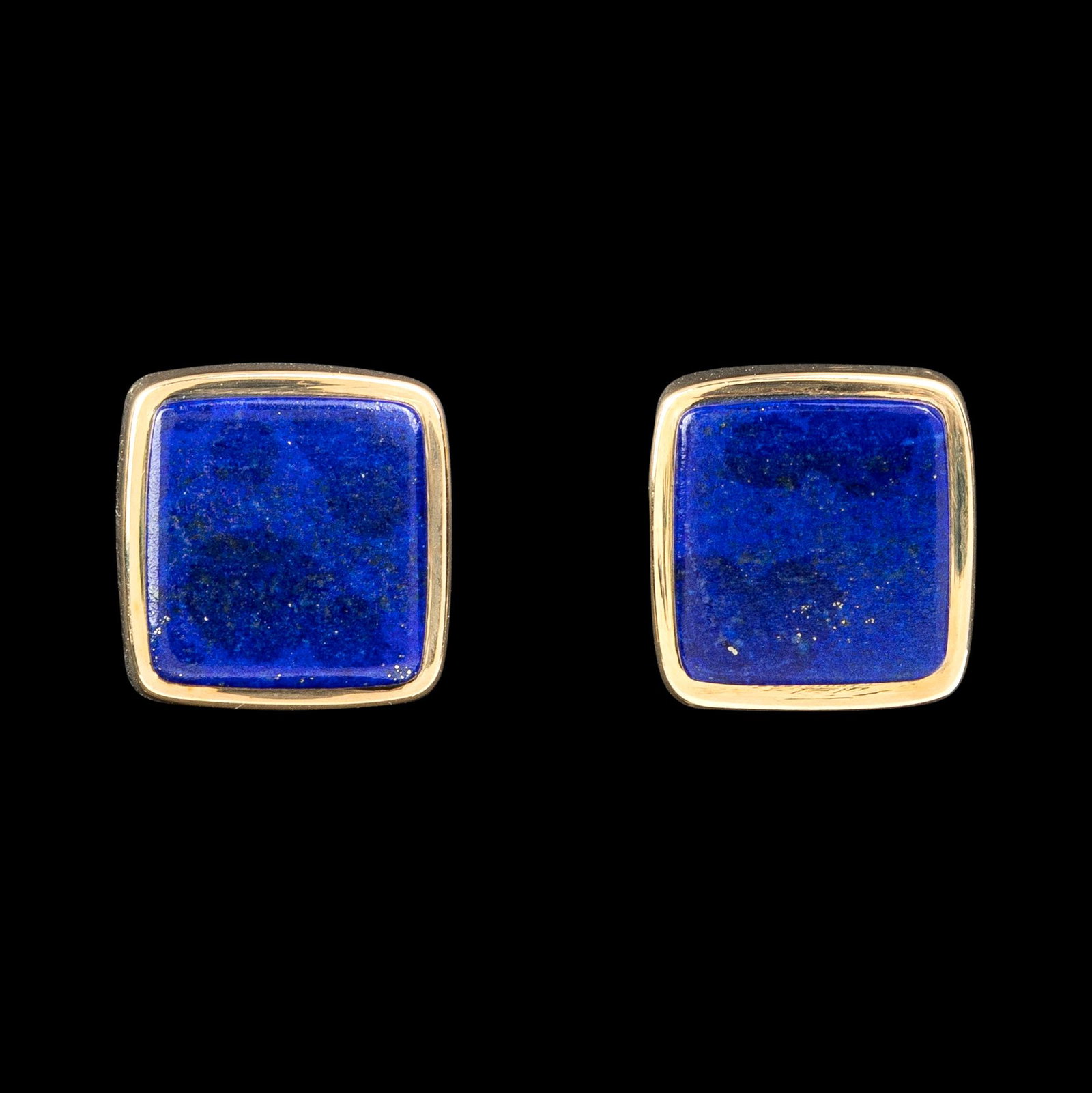 Charles Loloma, Pair of Gold and Lapis Earrings (1 of 2)