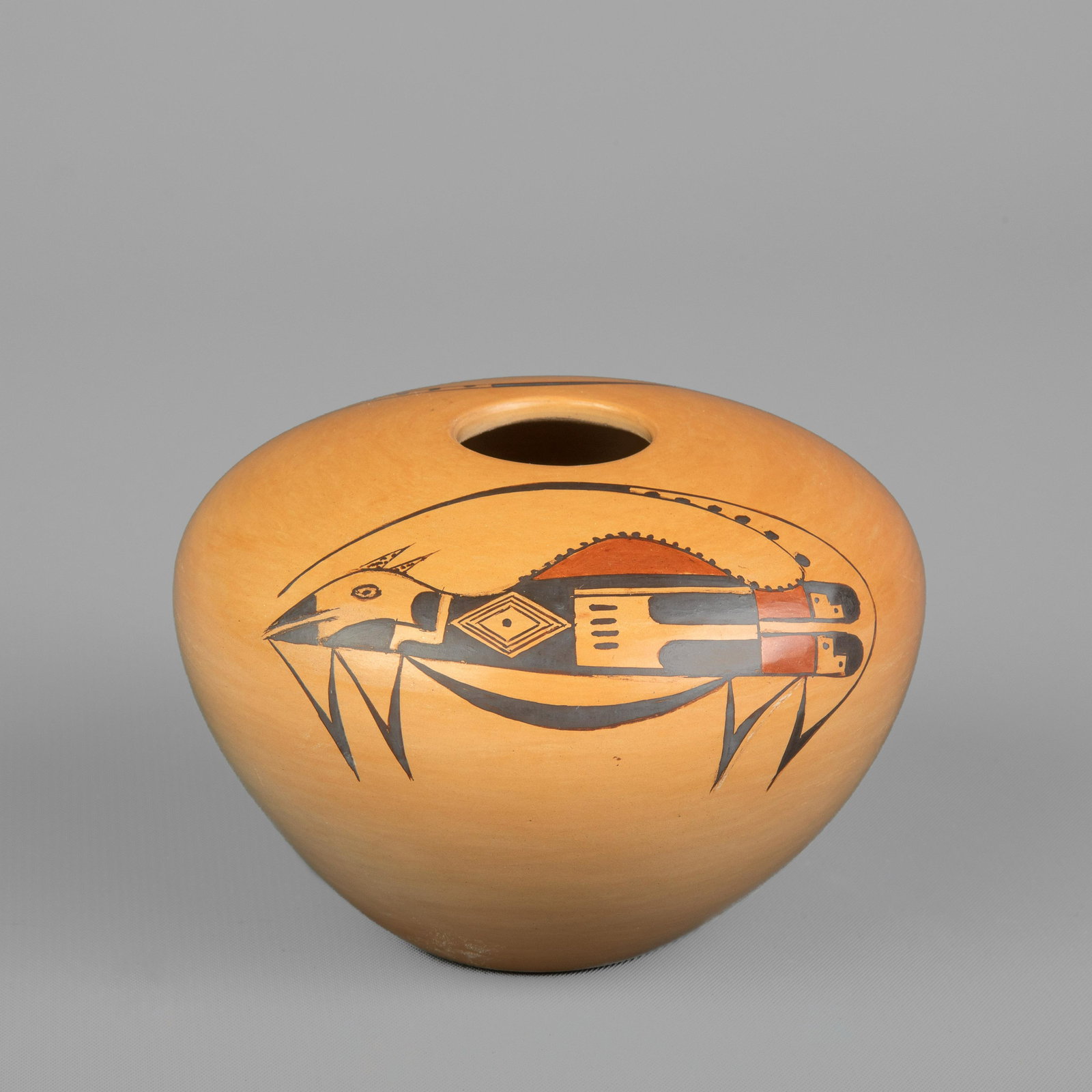Dextra Quotskuyva Nampeyo, Polychrome Seed Pot (1 of 3)