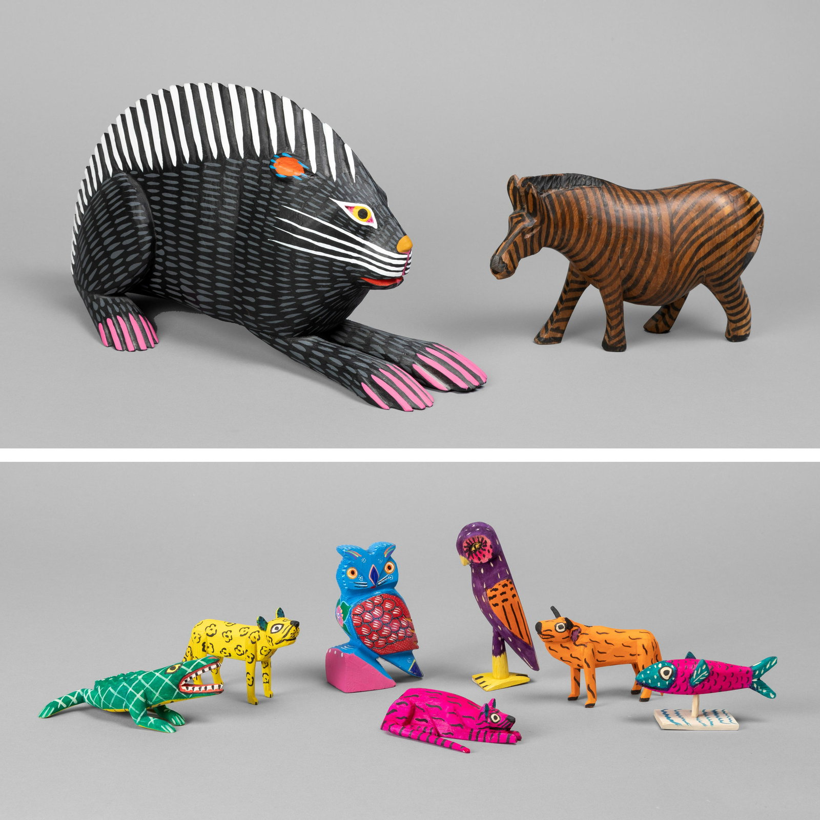Group of Nine Folk Art Animals (1 of 3)