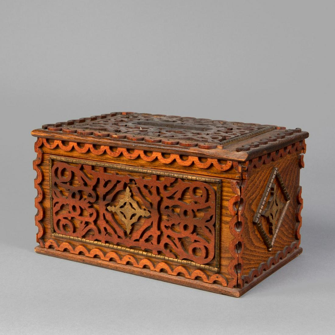 Tramp Art, Lidded Wood Box (1 of 4)