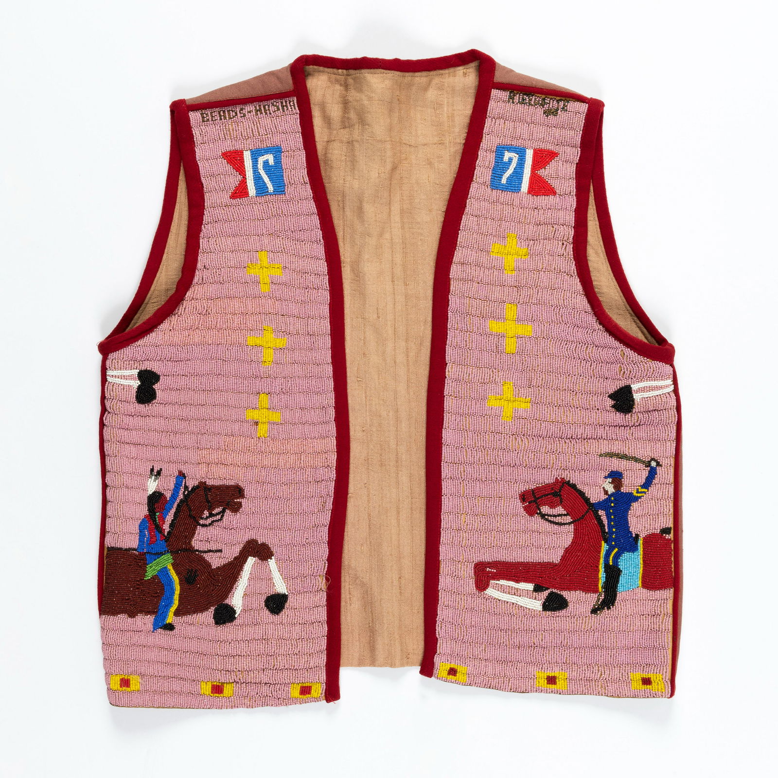 Randy Lee [White Horse] White, Beaded Vest (1 of 2)