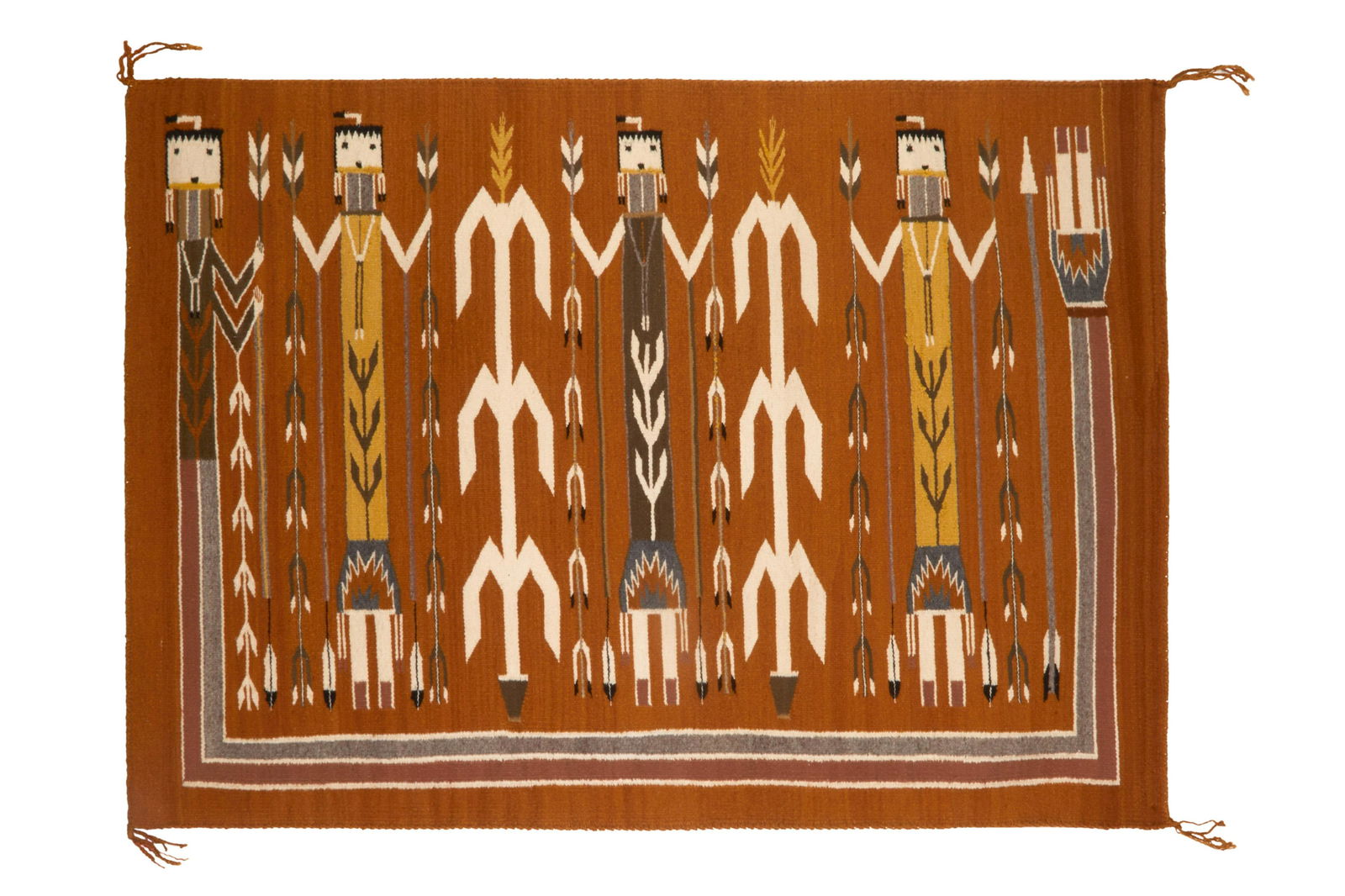 Dine [Navajo], Four Corners Yei Textile, ca. 1960s (1 of 2)