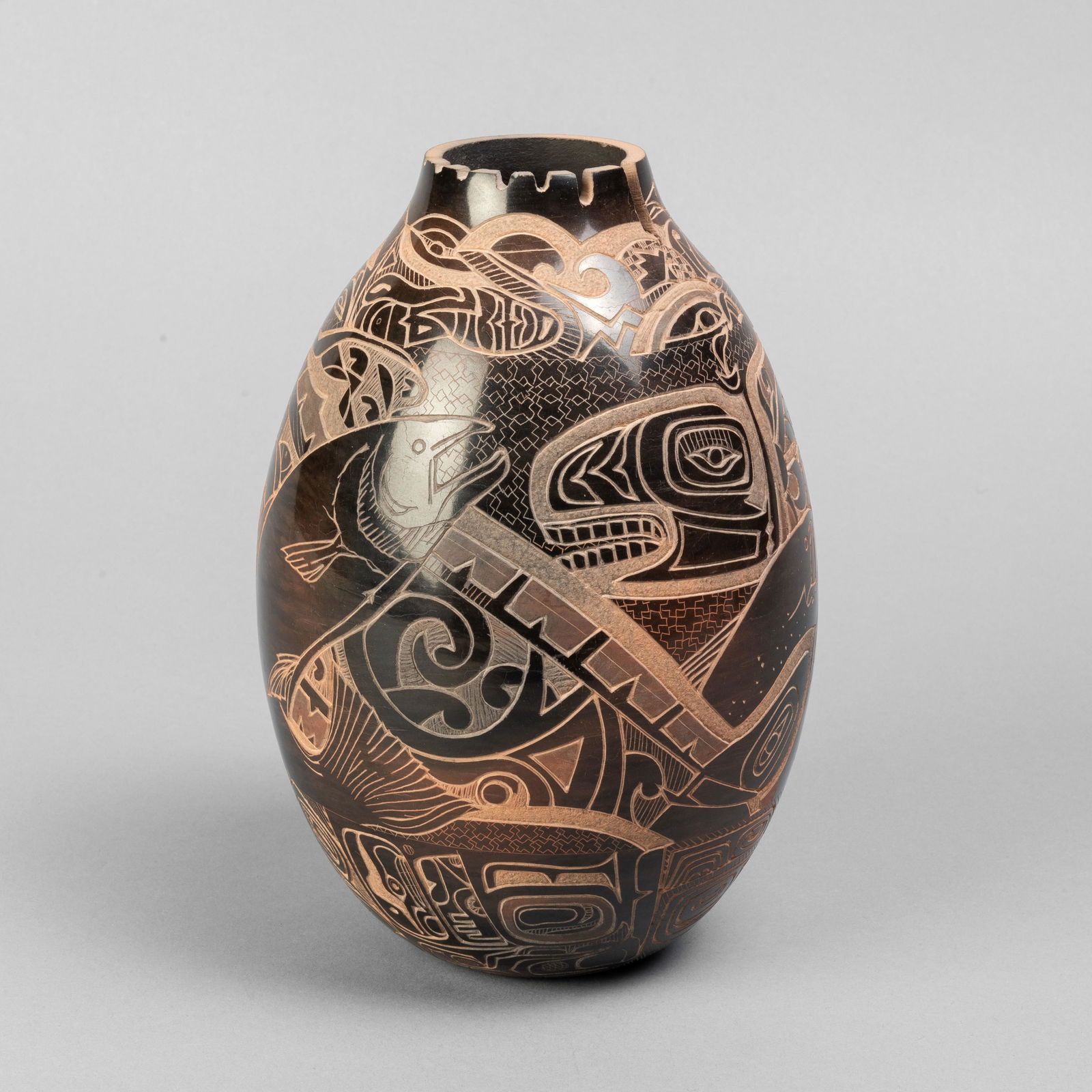 Jody Naranjo, Etched Pottery, ca. 2000 (1 of 4)