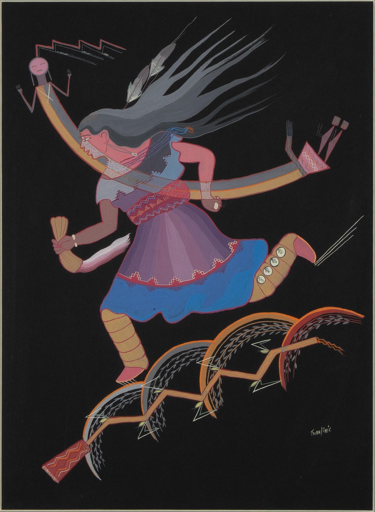 Andy Van Tsinajinnie, Untitled (Rainbow Dancer) (1 of 4)