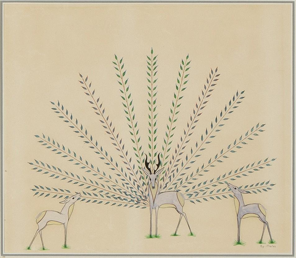 Merina Lujan Pop Chalee, (1908 - 1993), Untitled (Peacock-alope) (1 of 4)