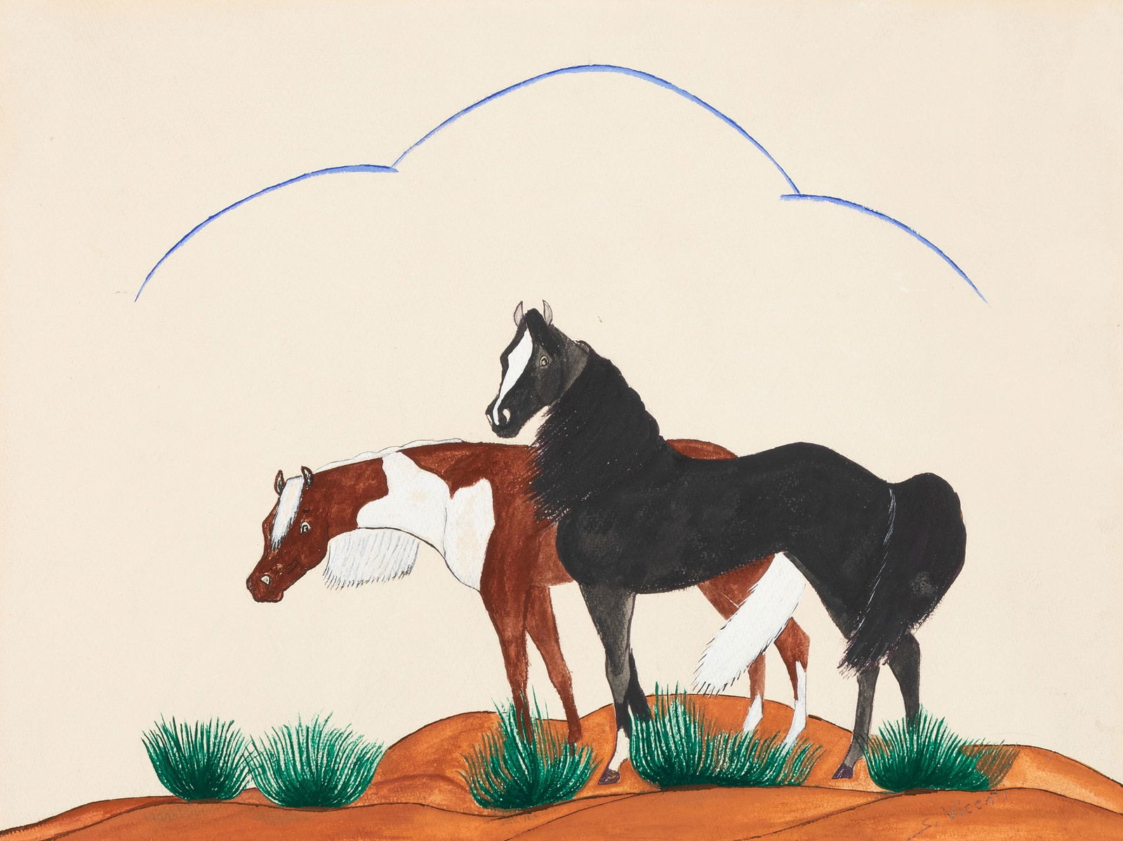 Steven Vicenti, Untitled (Two Horses) (1 of 2)