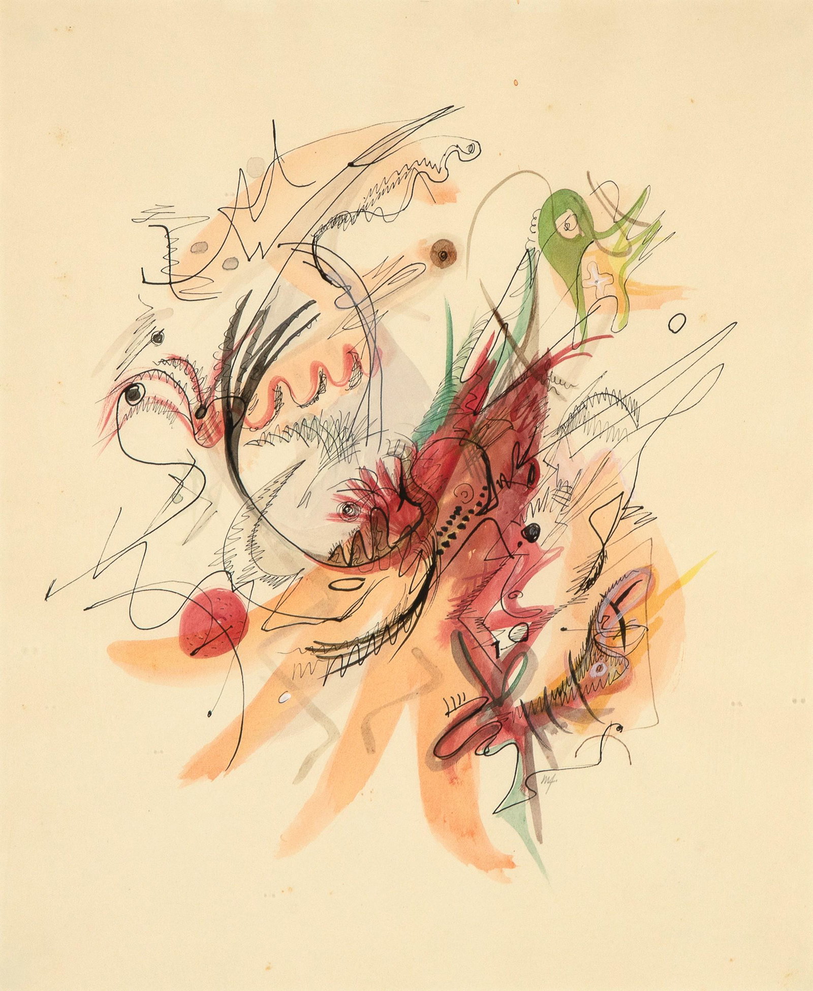 Margaret Fisher, Untitled (Abstract), ca 1940-1960 (1 of 2)