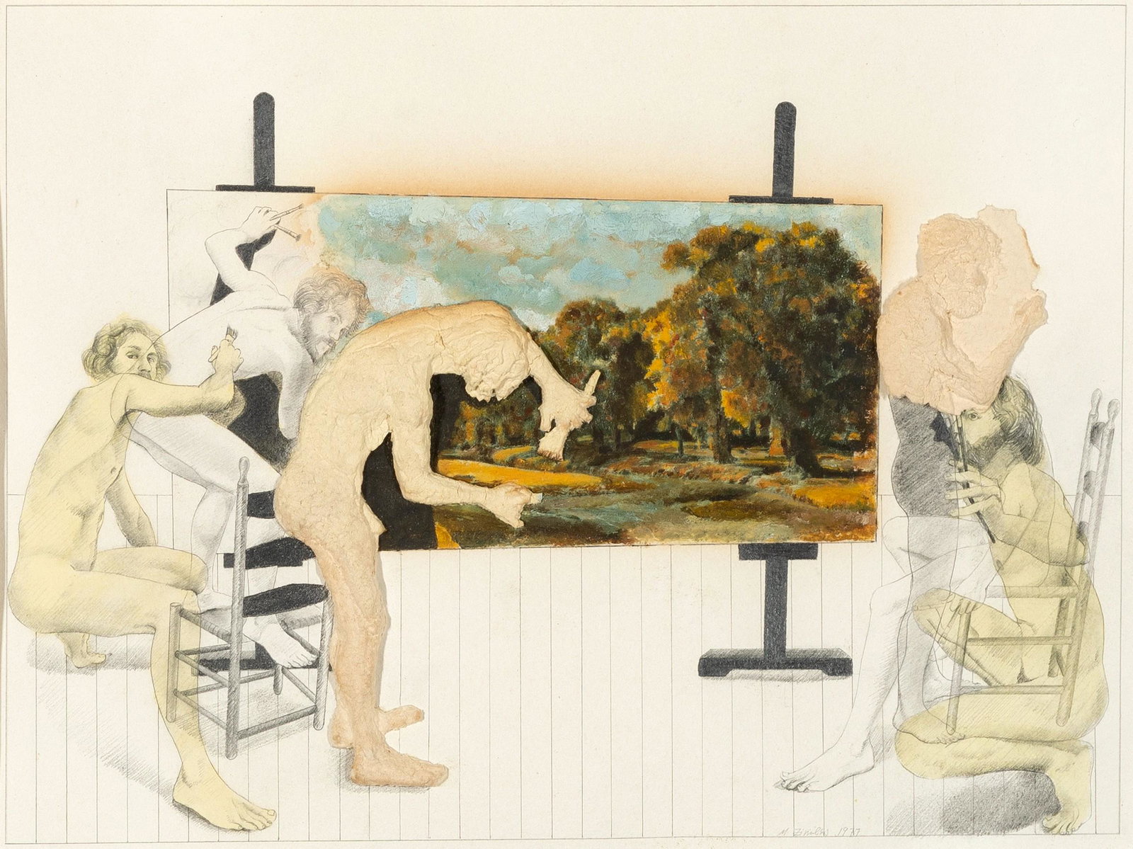 Murray Zimiles, Untitled (The Artist at Work), 1977 (1 of 2)