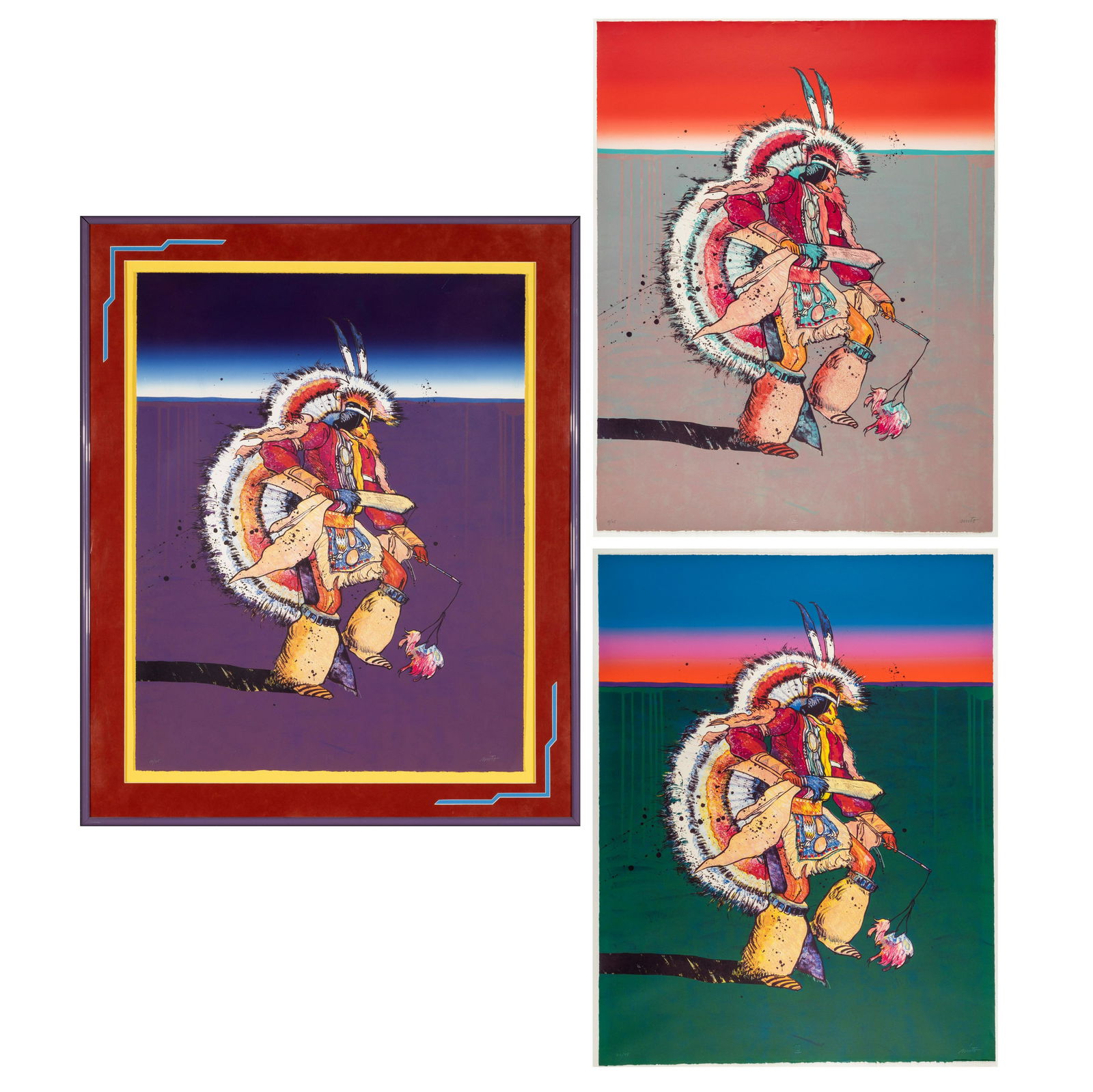 John Nieto, Group of Three Fancy Dancers, 1983 (1 of 7)