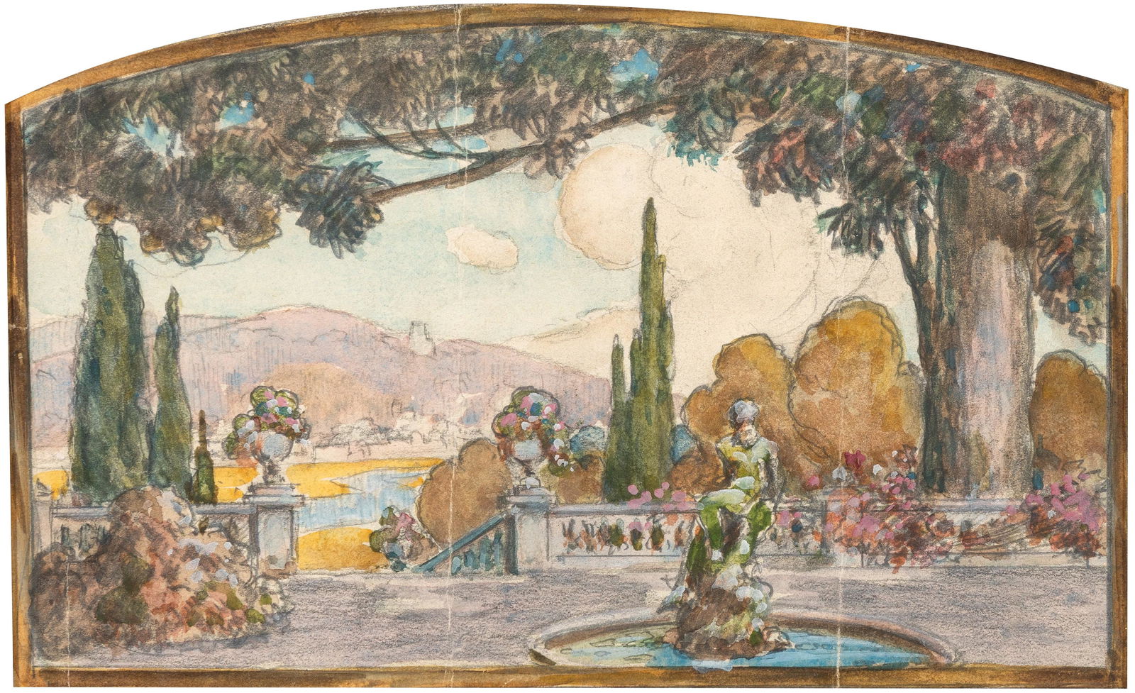 Attributed to Victor Higgins, Landscape Garden Study (1 of 2)