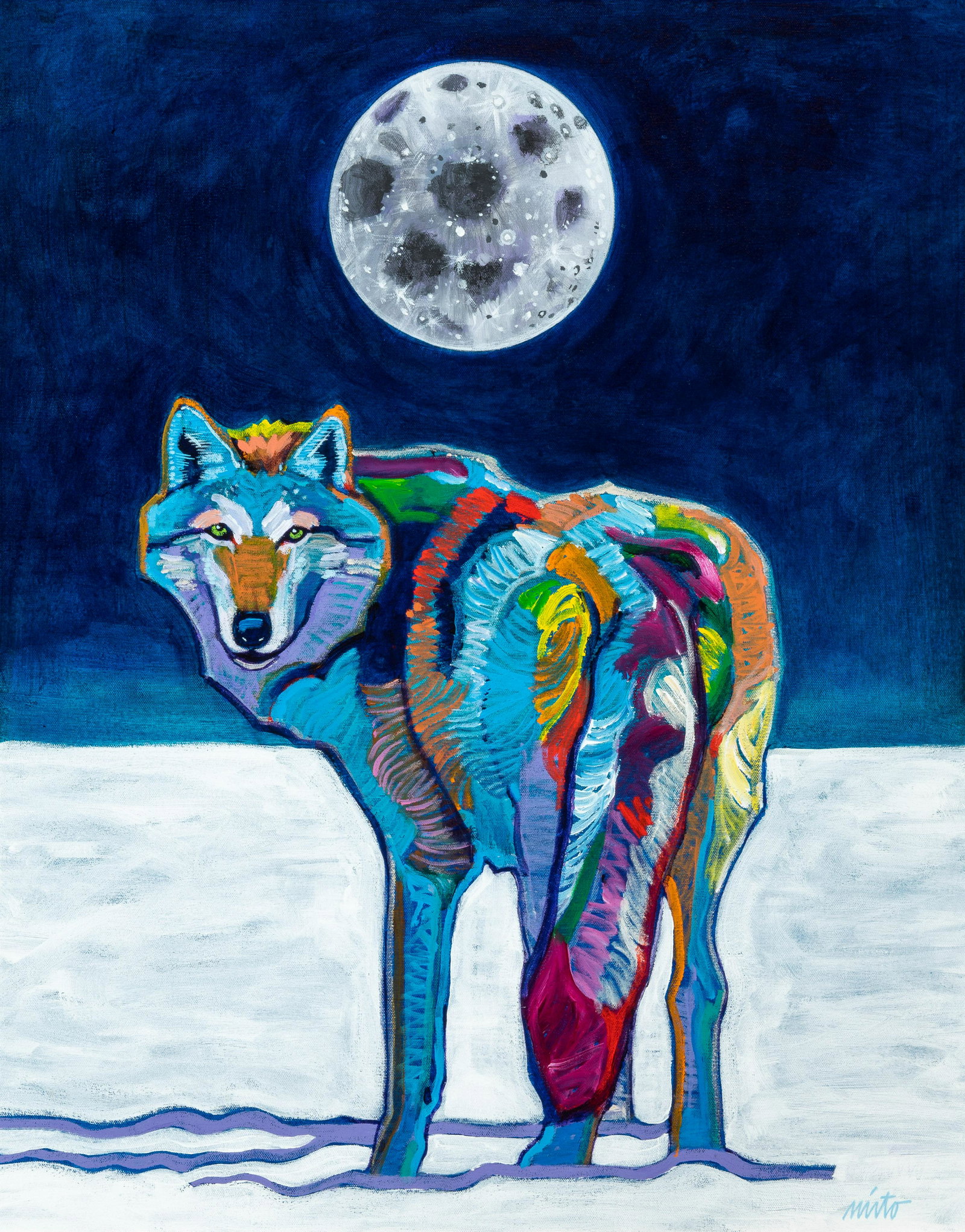 John Nieto, Wolf in the Moonlight, 2006 (1 of 3)