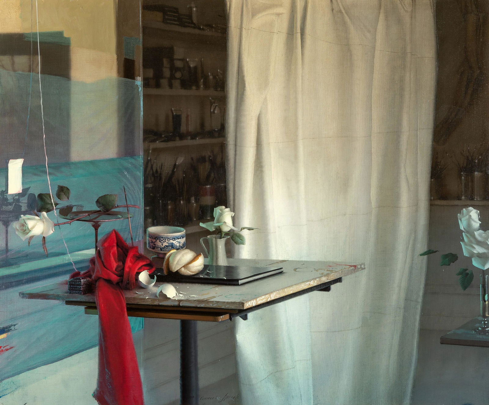 Daniel Sprick, Peeled Orange and Red Cloth, 2000 (1 of 2)