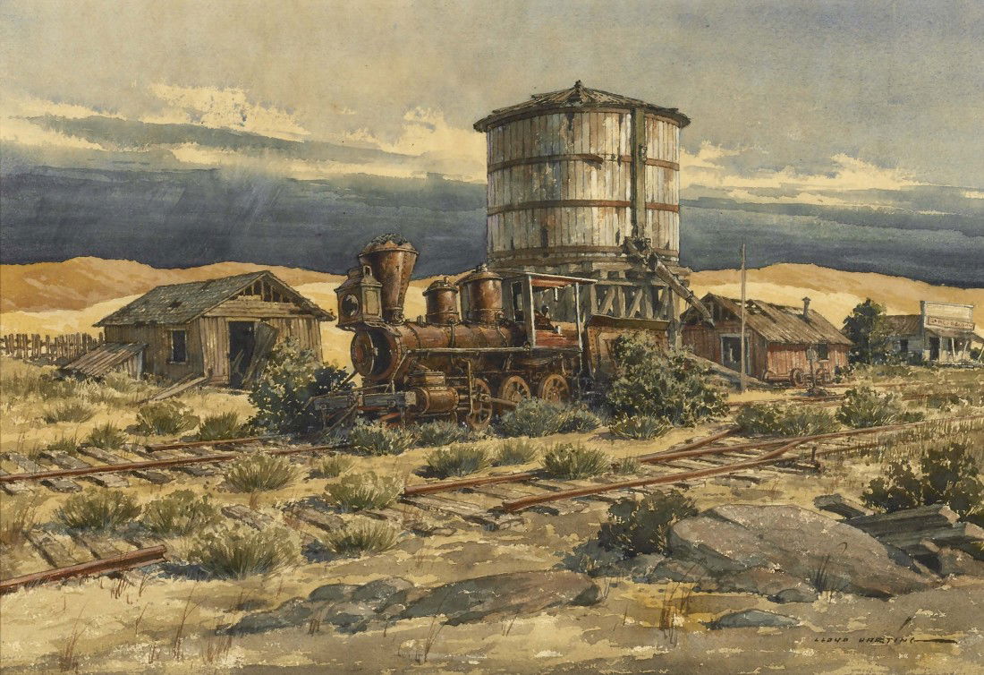 LLOYD HARTING, Untitled: Lloyd Harting, (1901-1974), watercolor on paper, 14 1/2 x 21 1/2 inches (sight), signed lower right, LLOYD HARTING, Private Collection, WY