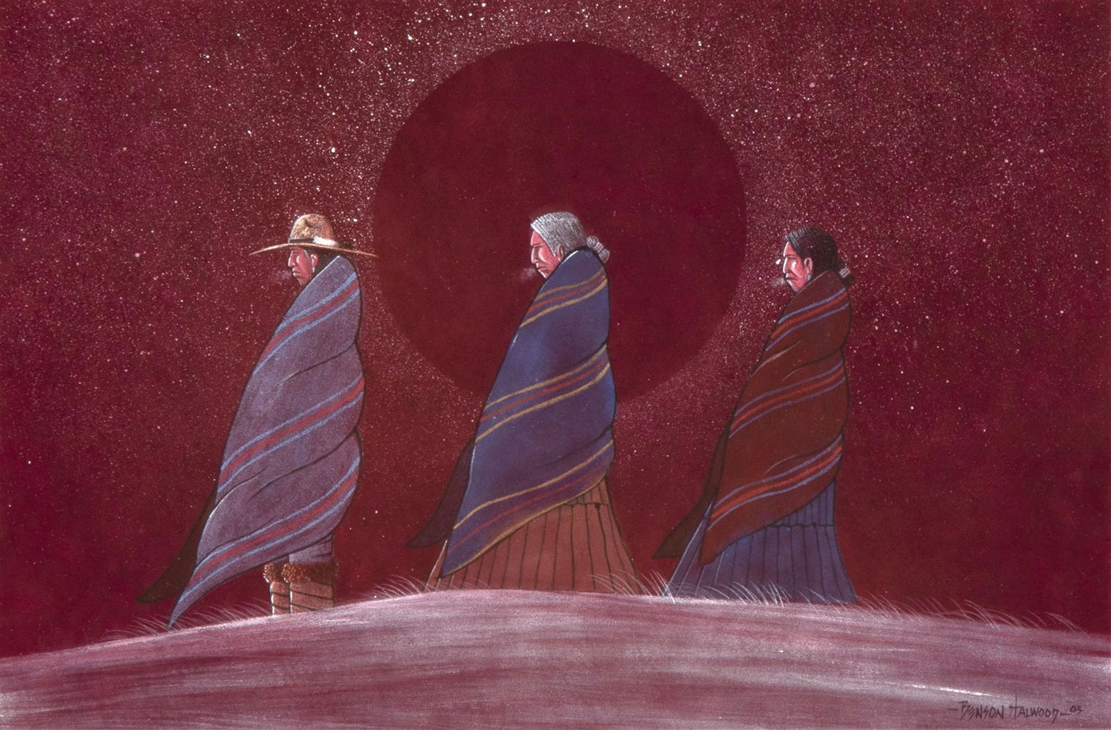 Dine [Navajo], Benson Halwood, Untitled (Three Figures), 2003 (1 of 2)