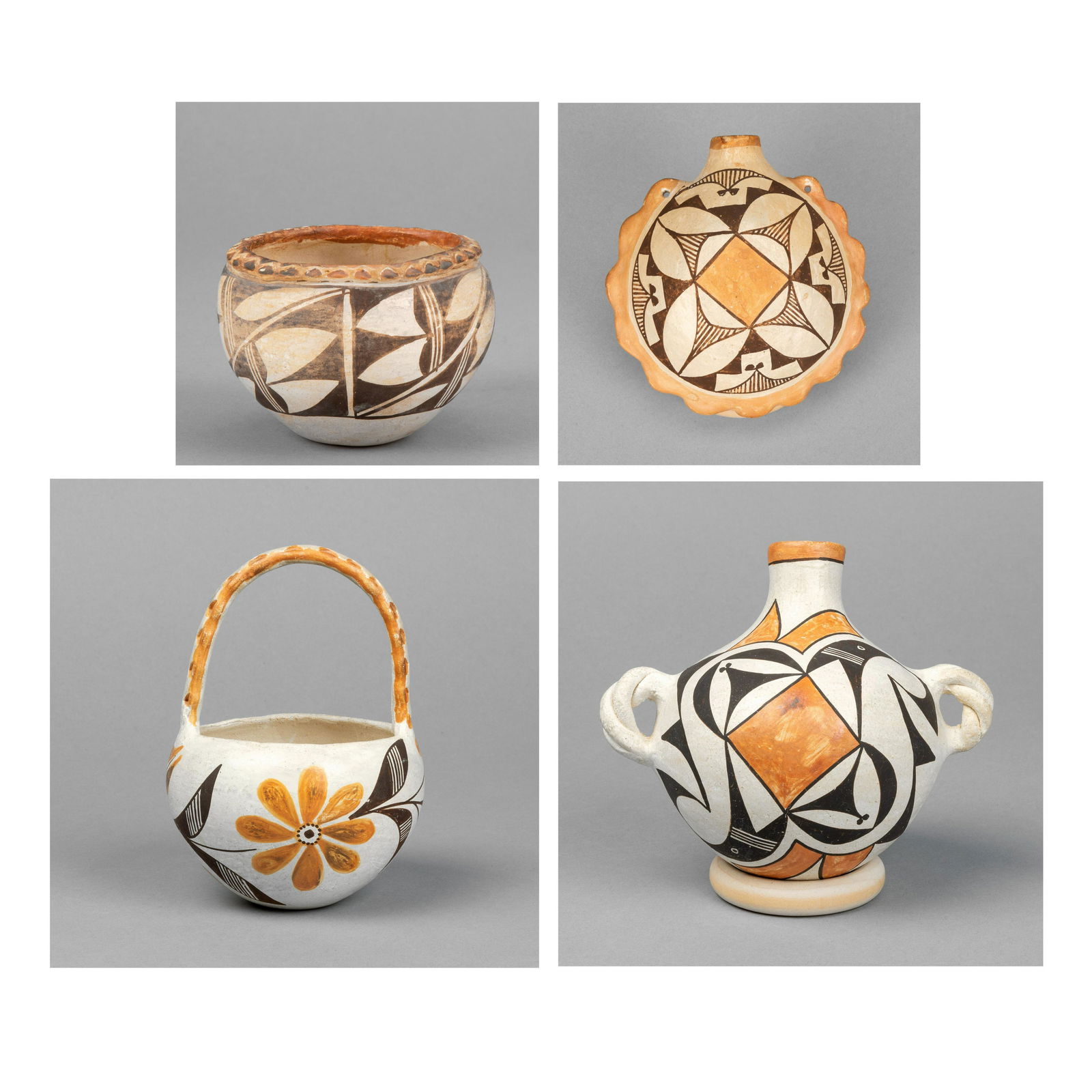 Acoma, Group of Four Pots, ca. 1940 - 1950 (1 of 14)