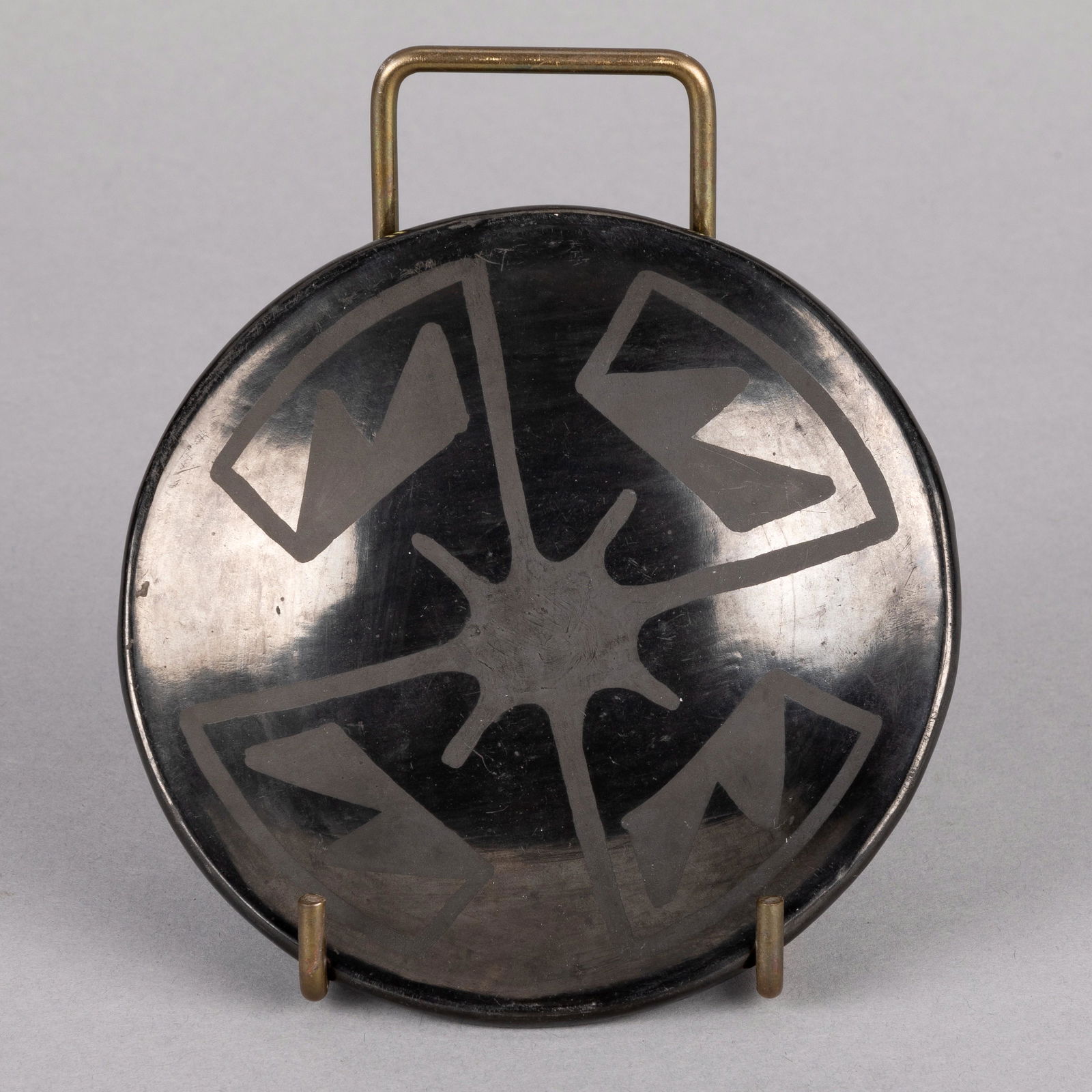 San Ildefonso, Tonita Martinez Roybal, Blackware Plate: Tonita Martinez Roybal(San Ildefonso, 1892 - 1945)Blackware Platefired clayHeight 1 x Diameter 4 5/8 in. (2.54 x 11.75 cm.) Private Collection, Oklahoma