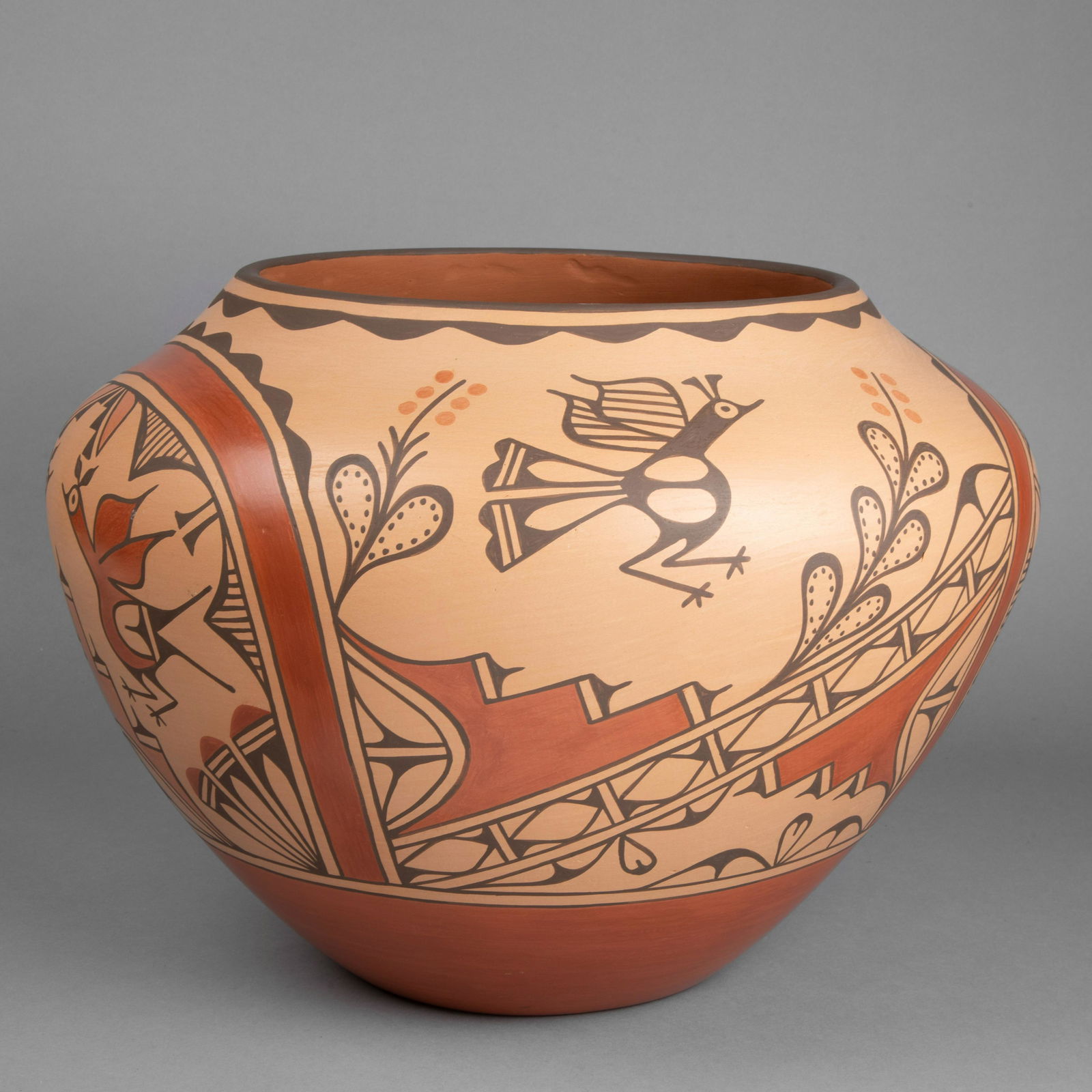 Zia, Ruby Panana, Polychrome Jar, 1980 - 1990 (1 of 3)