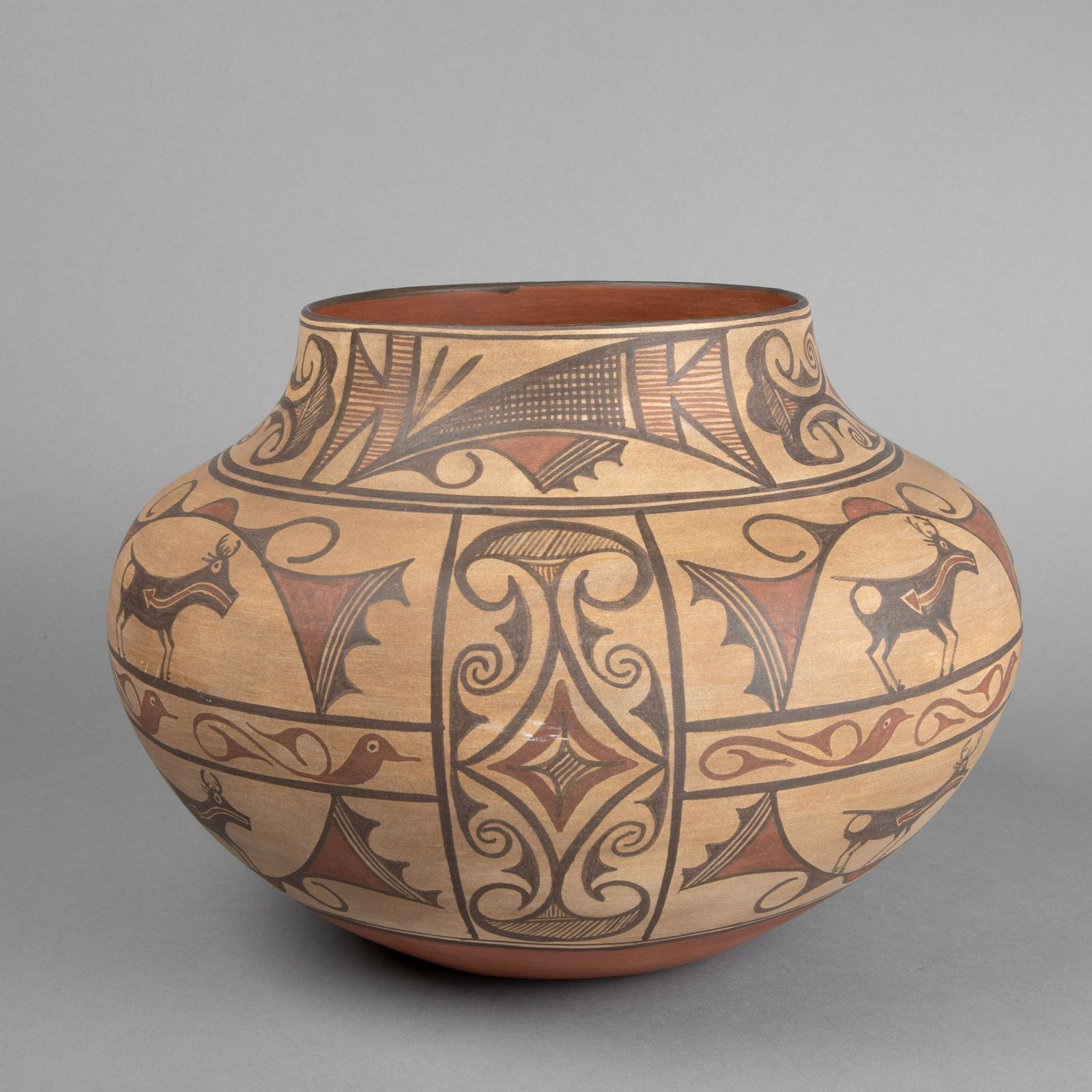 Andy Goldschmidt, Polychrome Deer Jar, 1989 (1 of 5)