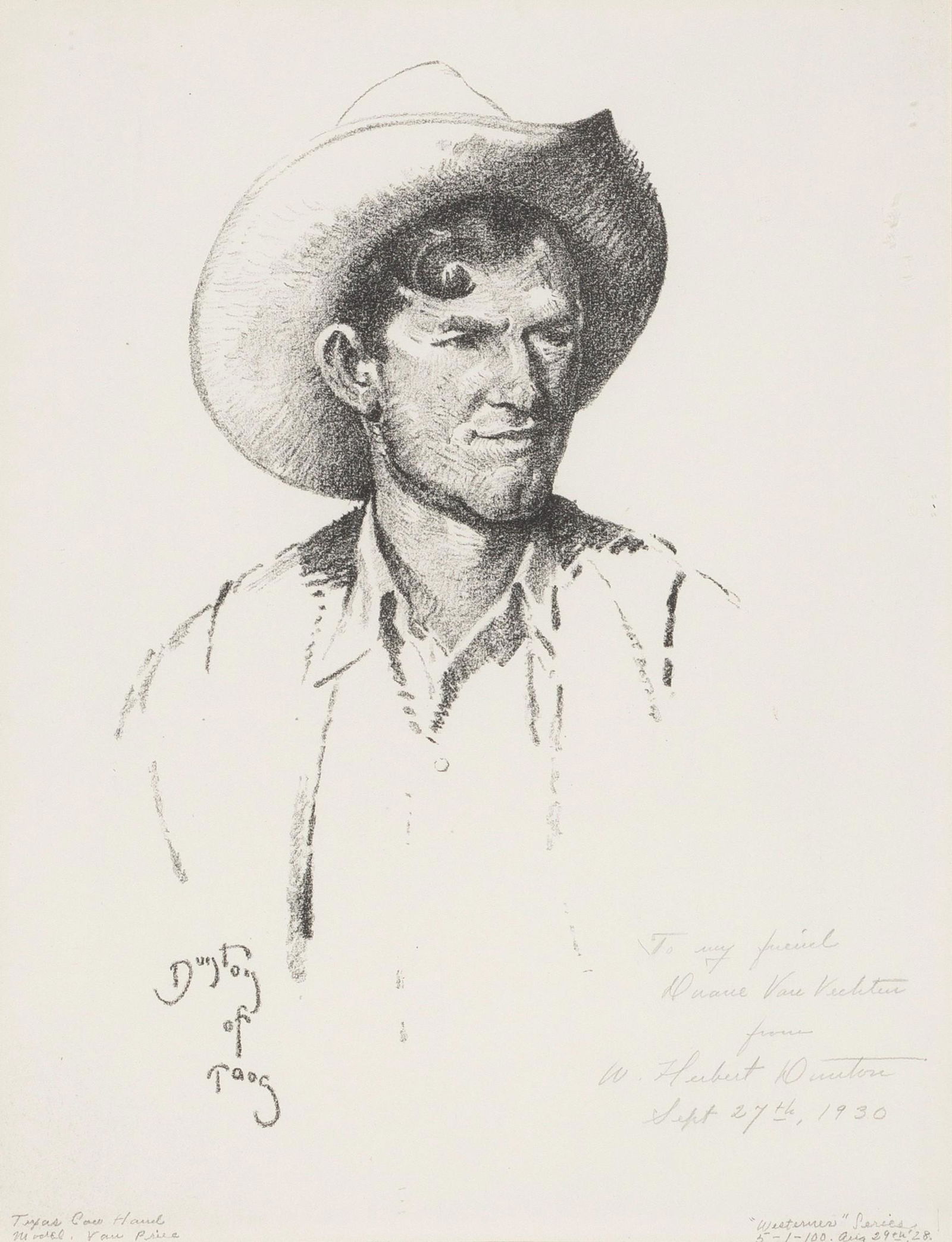 William Herbert Dunton, Texas Cow Hand, 1928 (1 of 2)