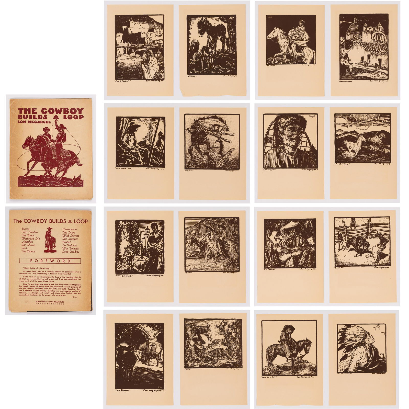 Lon Megargee, The Cowboy Builds A Loop, 1944 (1 of 11)