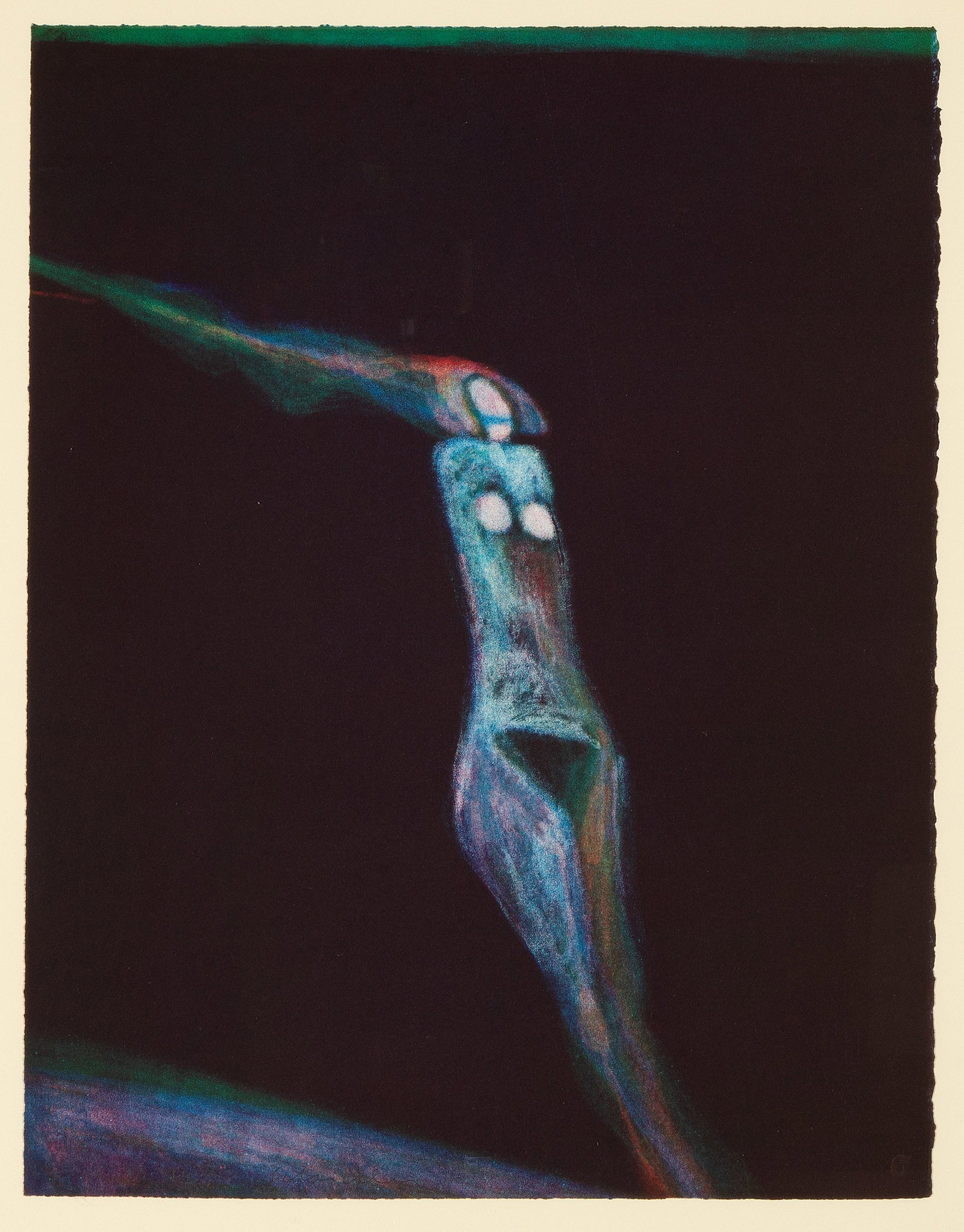 Fritz Scholder, Mystery Woman at Night, 1978: Fritz Scholder (Luiseno, 1937 - 2005) Mystery Woman at Night, 1978 lithograph, edition 15 of 40 editioned and signed lower left: 15.40 Scholder 22 x 17 in. (55.88 x 43.18 cm.), Frame: 30 x 25 x 3/4 in