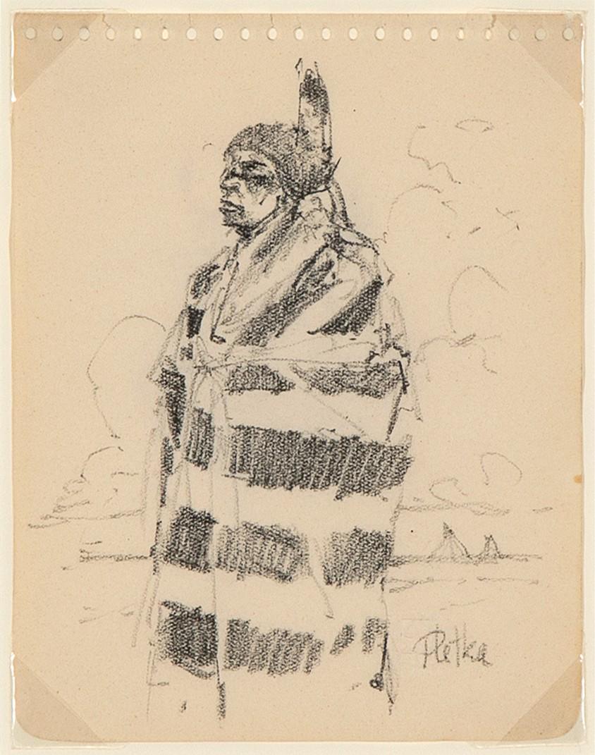 Paul Pletka, Untitled (Native American Figure) (1 of 2)