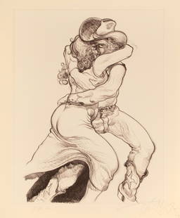 Luis Jimenez, Texas Dancing, 1979: Luis Jimenez(1940 - 2006)Texas Dancing, 1979lithograph, Printer's Proofeditioned in graphite lower left: p.p. 2signed and dated in graphite lower right: Luis Jimenez / '7923 3/4 x 18 1/2 in. (60.3 x 4