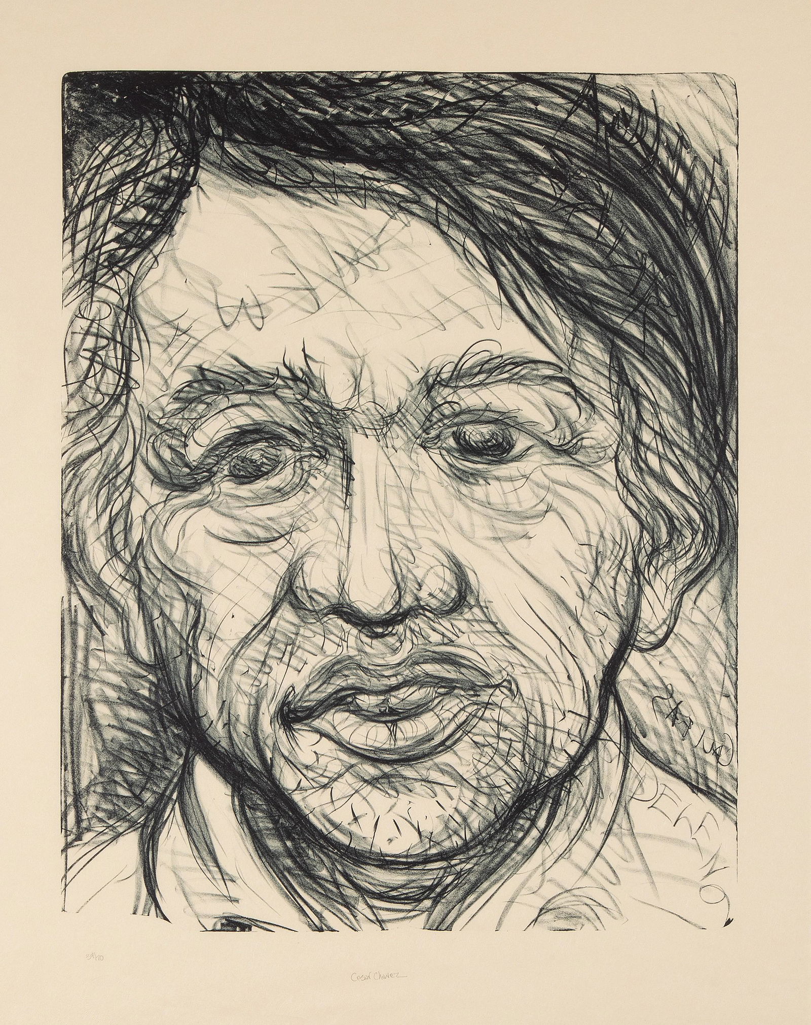 Luis Jimenez, Cesar Chavez, 2008: Luis Jimenez(1940 - 2006)Cesar Chavez, 2008lithograph, edition 34 of 70edition in graphite lower left: 34/70embossed lower left: [Luis Jimenez copyright blind stamp]titled in graphite lower center: Ce