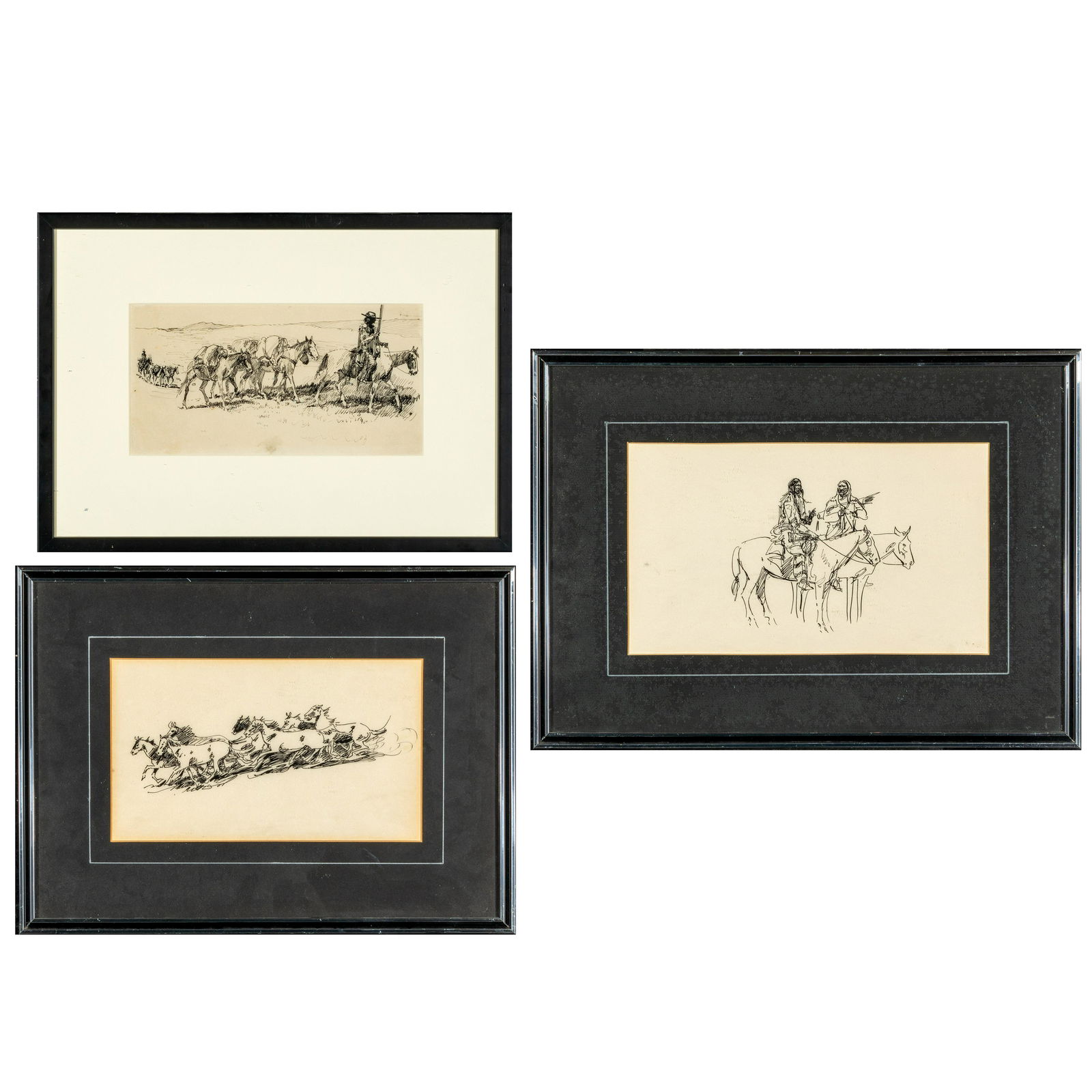 Edward Borein, Group of Three Drawings (1 of 7)