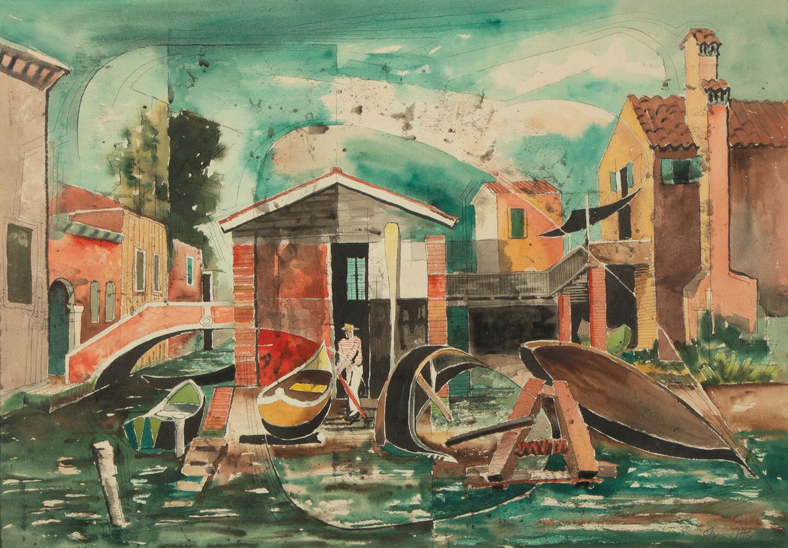 Bror Alexander Utter, Untitled (Canals), 1956 (1 of 2)
