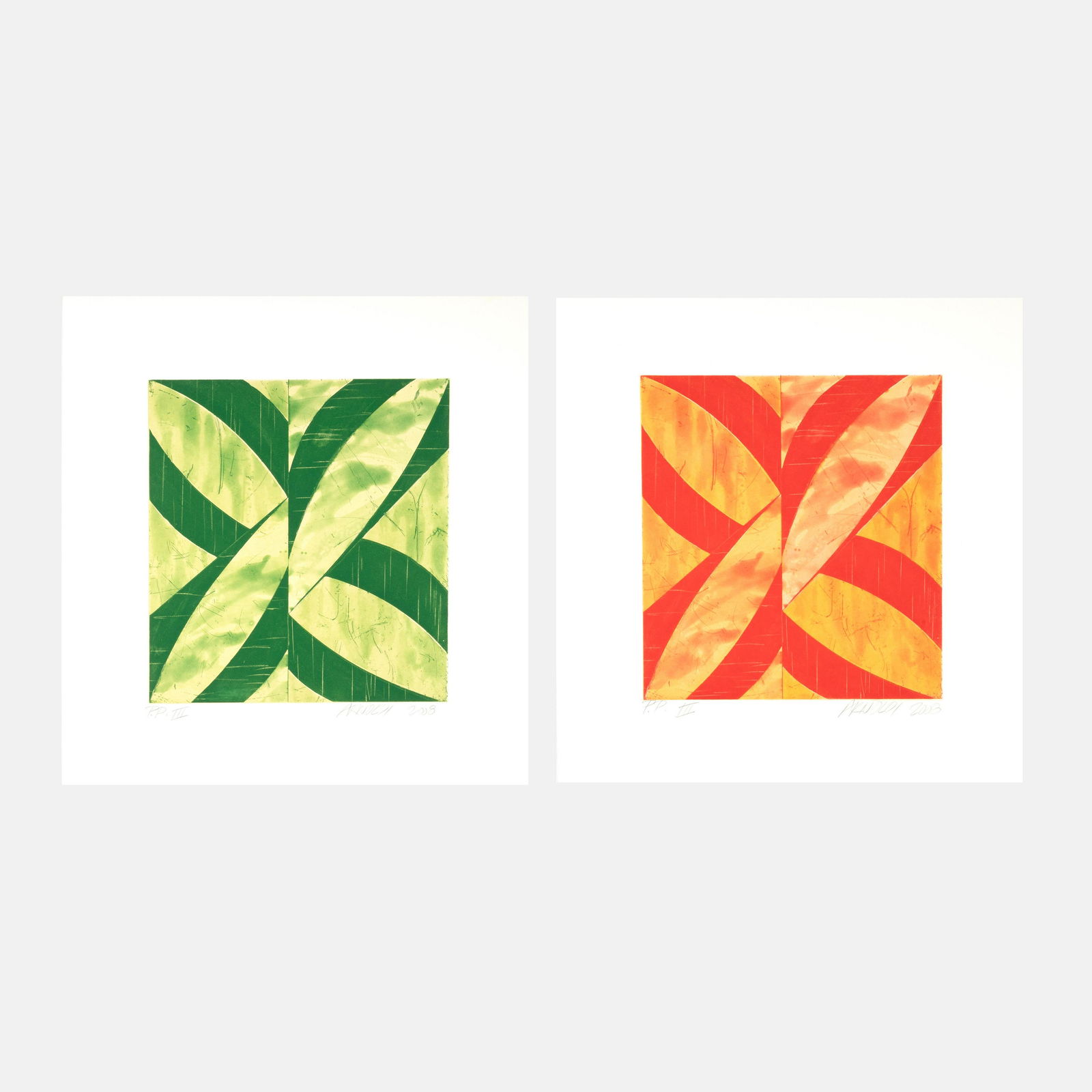 Charles Arnoldi, Arcs III, 2008: Charles Arnoldi(b. 1946)Arcs III, 2008etching and aquatint, Printer's Proofeach editioned in graphite lower left: P.P. IIIeach signed in graphite lower right: ARNOLDI 2008Each: 11 1/2 x 10 1/2 in. (29