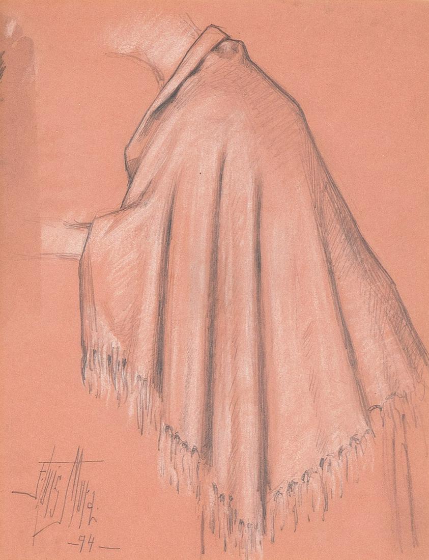 Francis Luis Mora, Study of Shawl, 1894 (1 of 2)