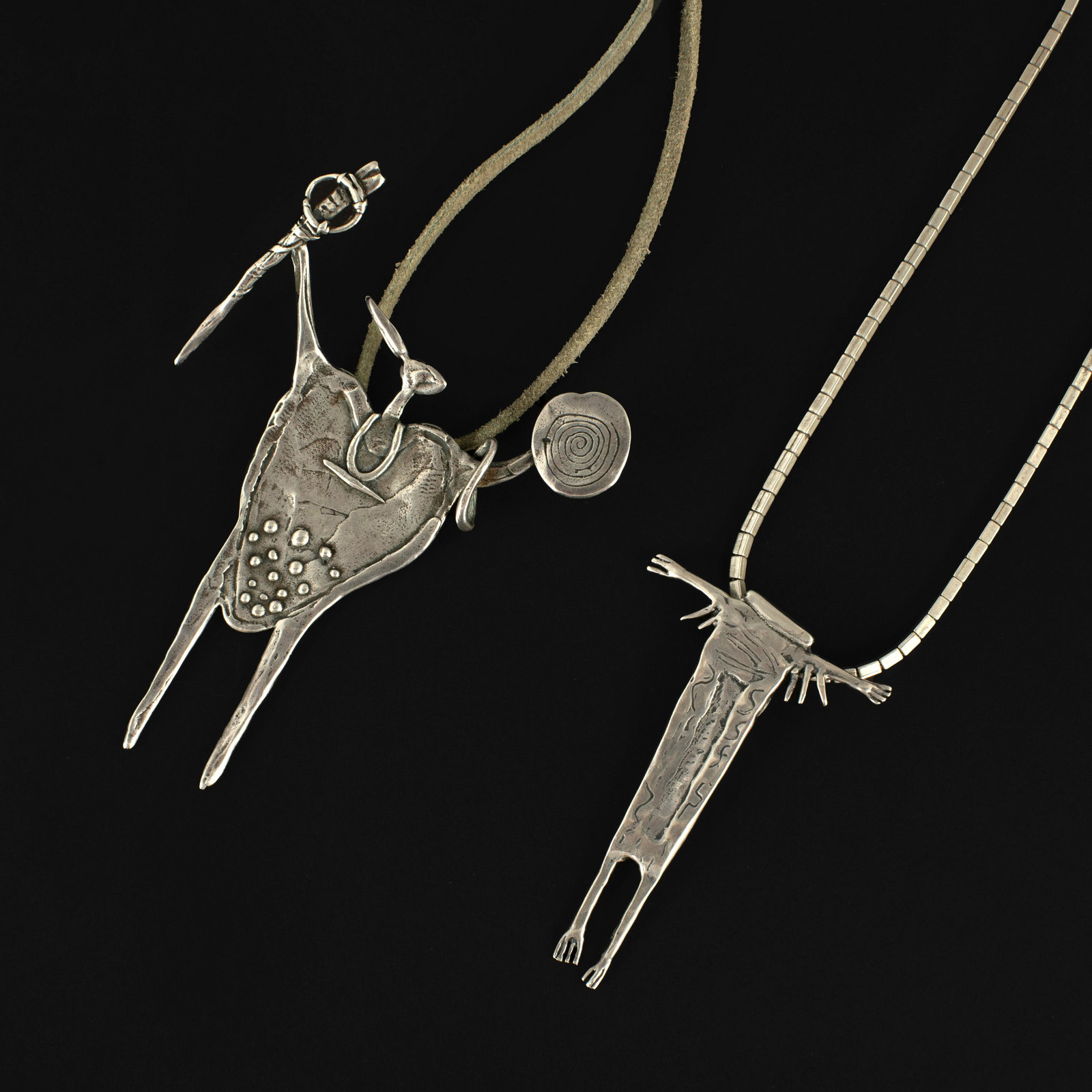 Bill Worrell, A Pair of Silver Shaman Necklaces (1 of 3)