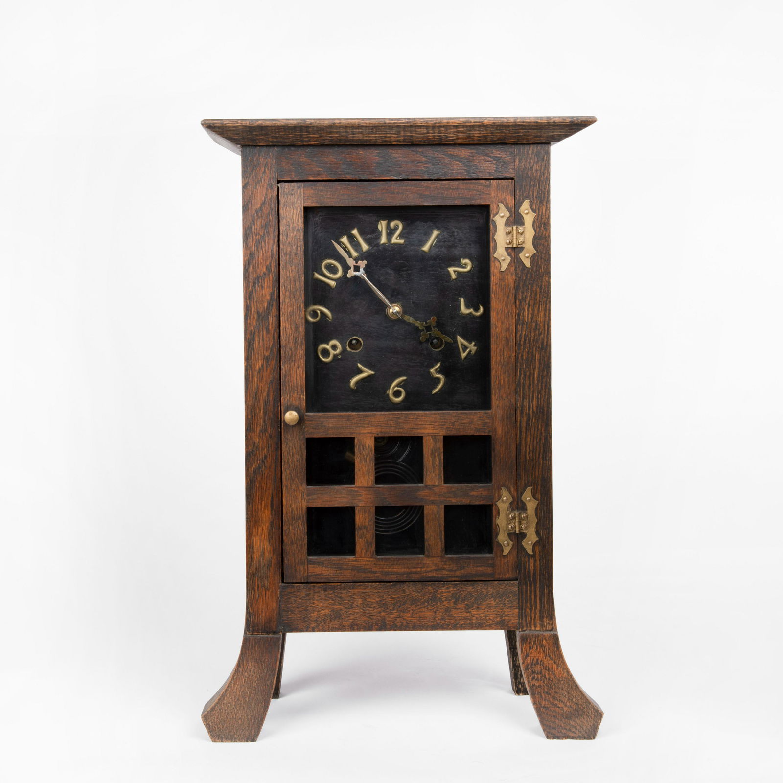 New Haven Clock Co. Mantel Mission Gong Table Clock, Ca. 1904