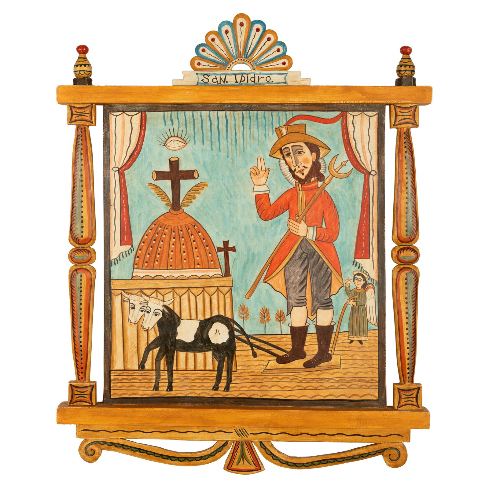 Alcario Otero, San Ysidro Labador Retablo, 2022 (1 of 2)