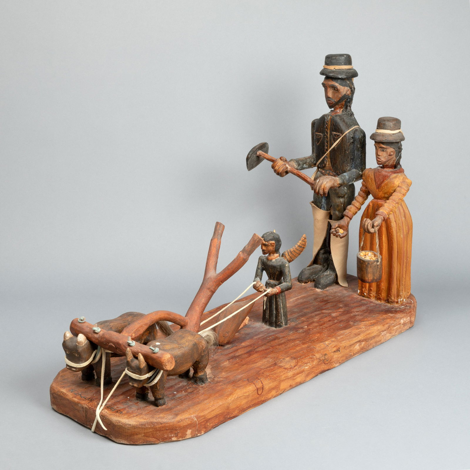 Nicholas Herrera, San Isidro Labrador y Maria del la Cabeza Bulto, 1995 (1 of 3)