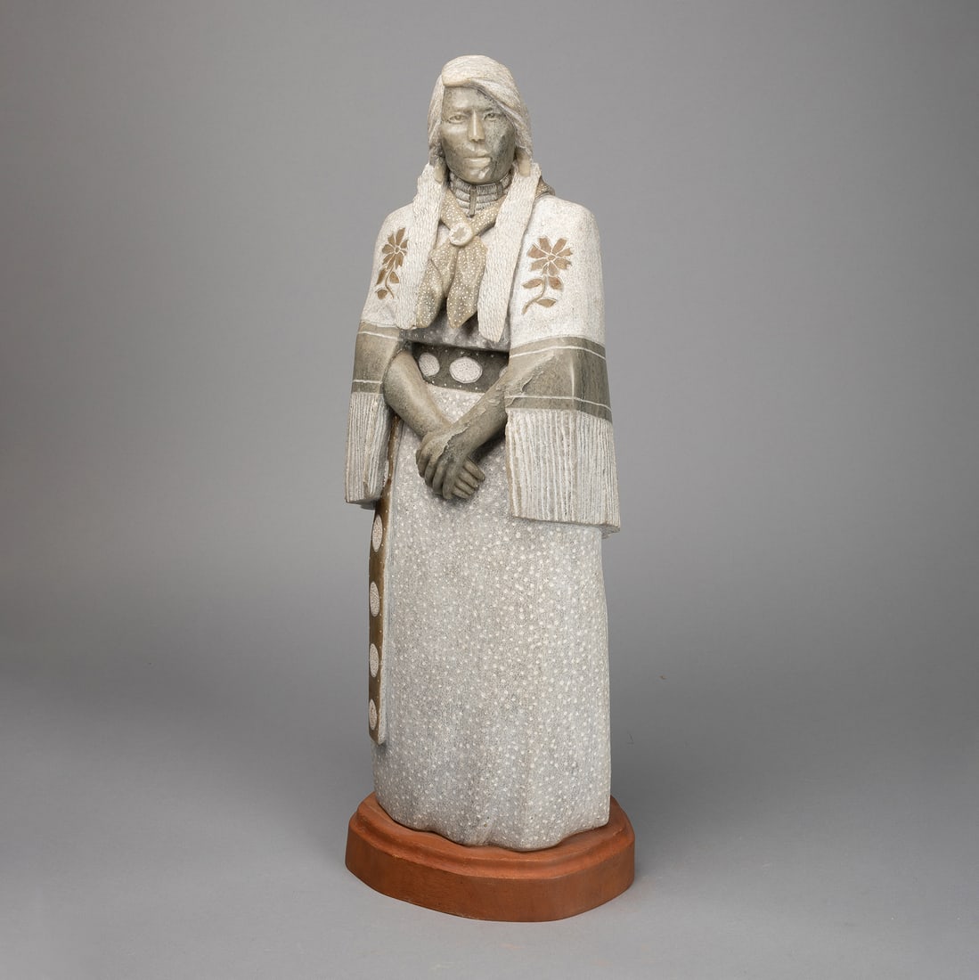 Oreland Joe Sr., Maiden, 1989: Oreland Joe Sr. (Dine [Navajo], b. 1958) Maiden, 1989 alabaster inscribed: O C JOE © 89 24 x 8 x 7 in. (61 x 20.3 x 17.8 cm.) Private Collection, Texas