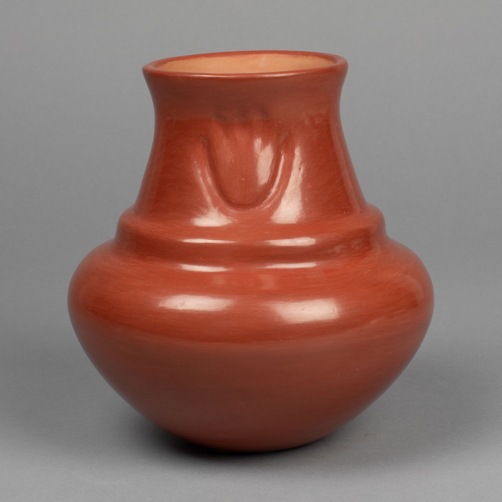Margaret Tafoya, Redware Water Jar with Bear Paws, ca. 1980 (1 of 3)