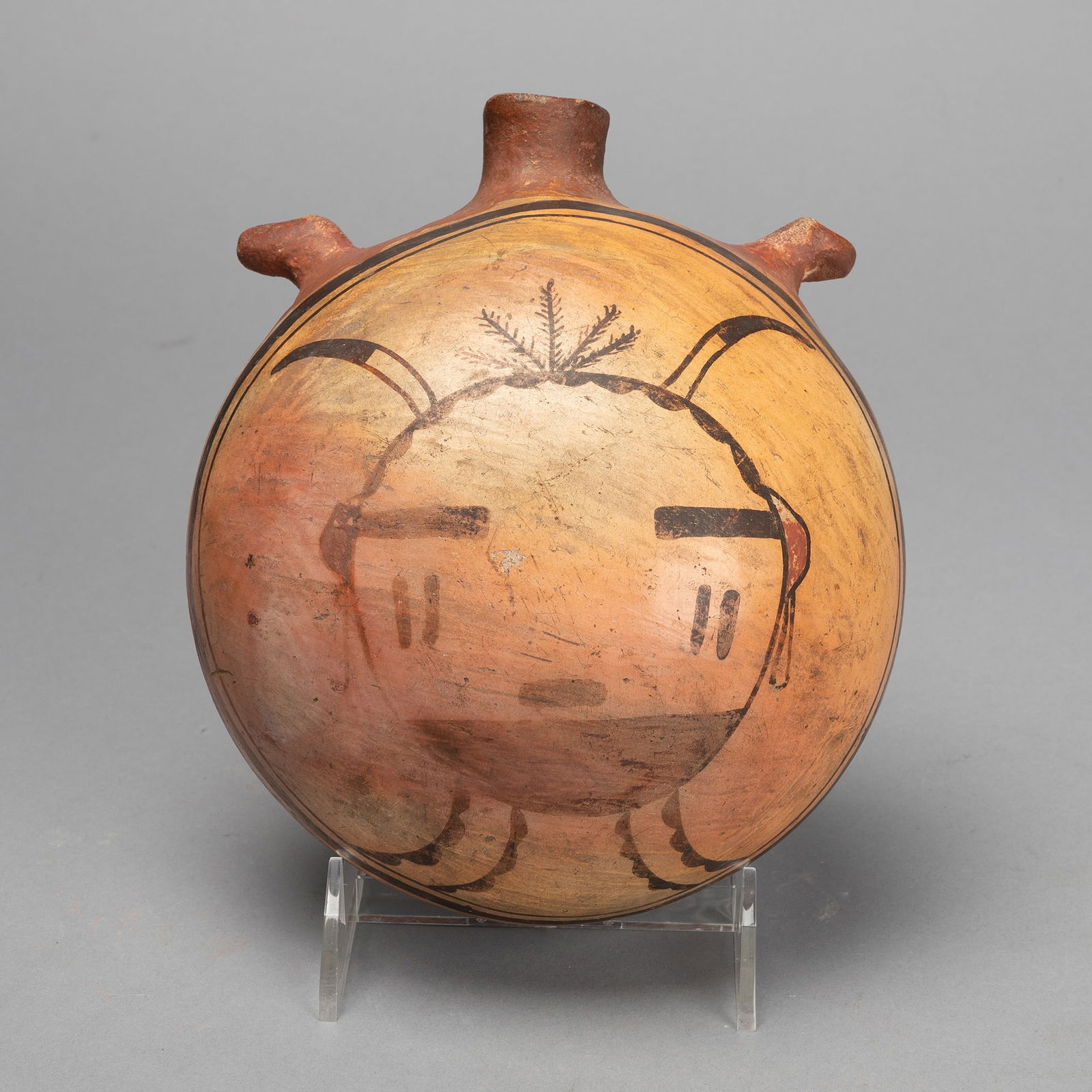 Hopi, Canteen with Katsina (1 of 4)