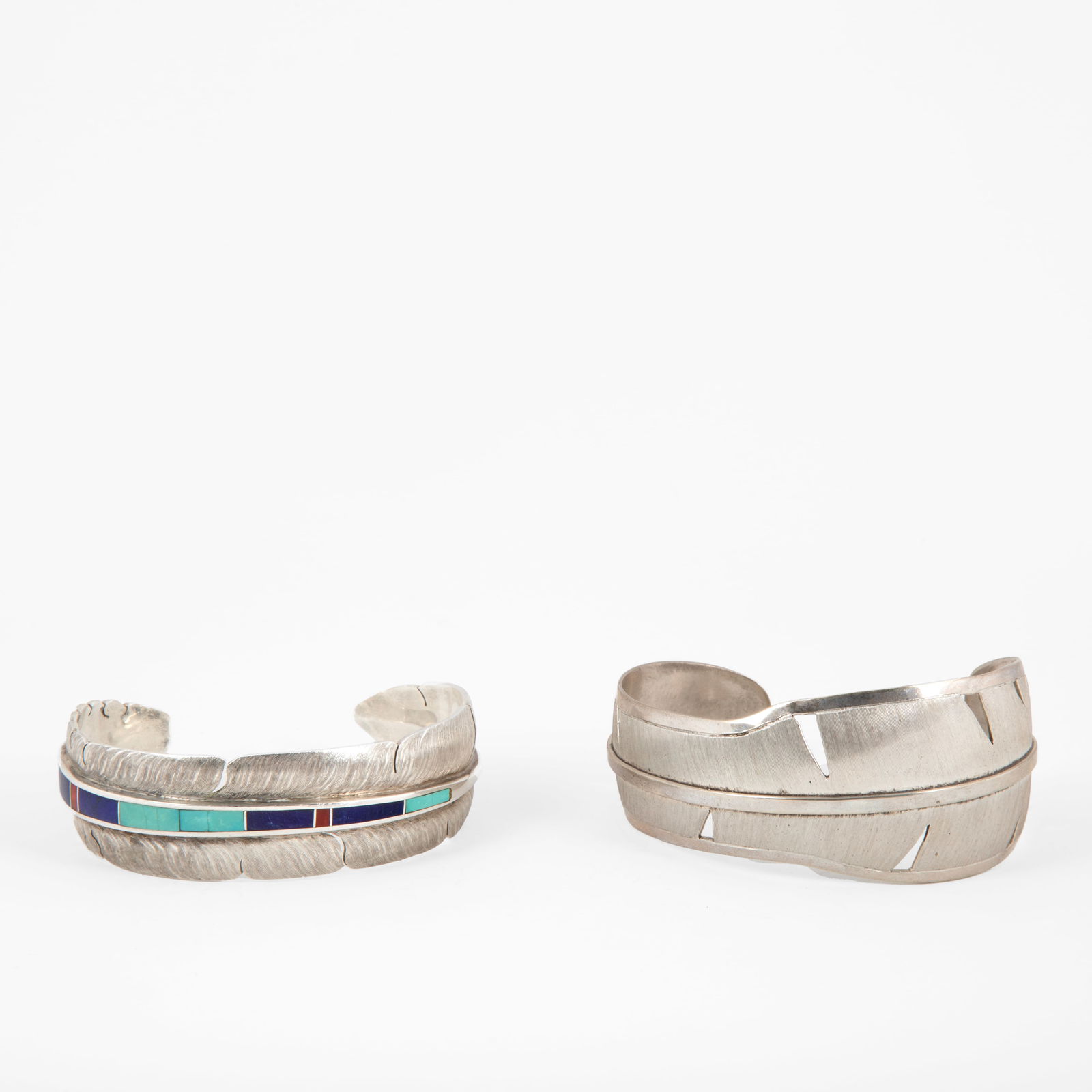 Pair of Feather Cuffs by Michael Kirk, Isleta Pueblo (1 of 2)