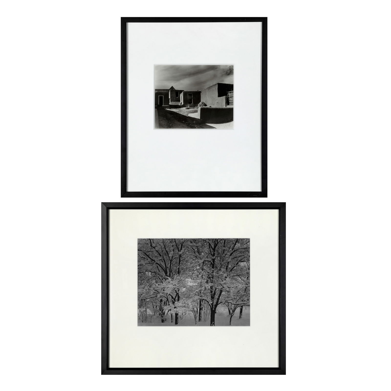 Ernest Knee, Pair of Photographs: Black Locusts - Tesuque, New Mexico, 1940 + Adobe Village Scene, (1 of 6)