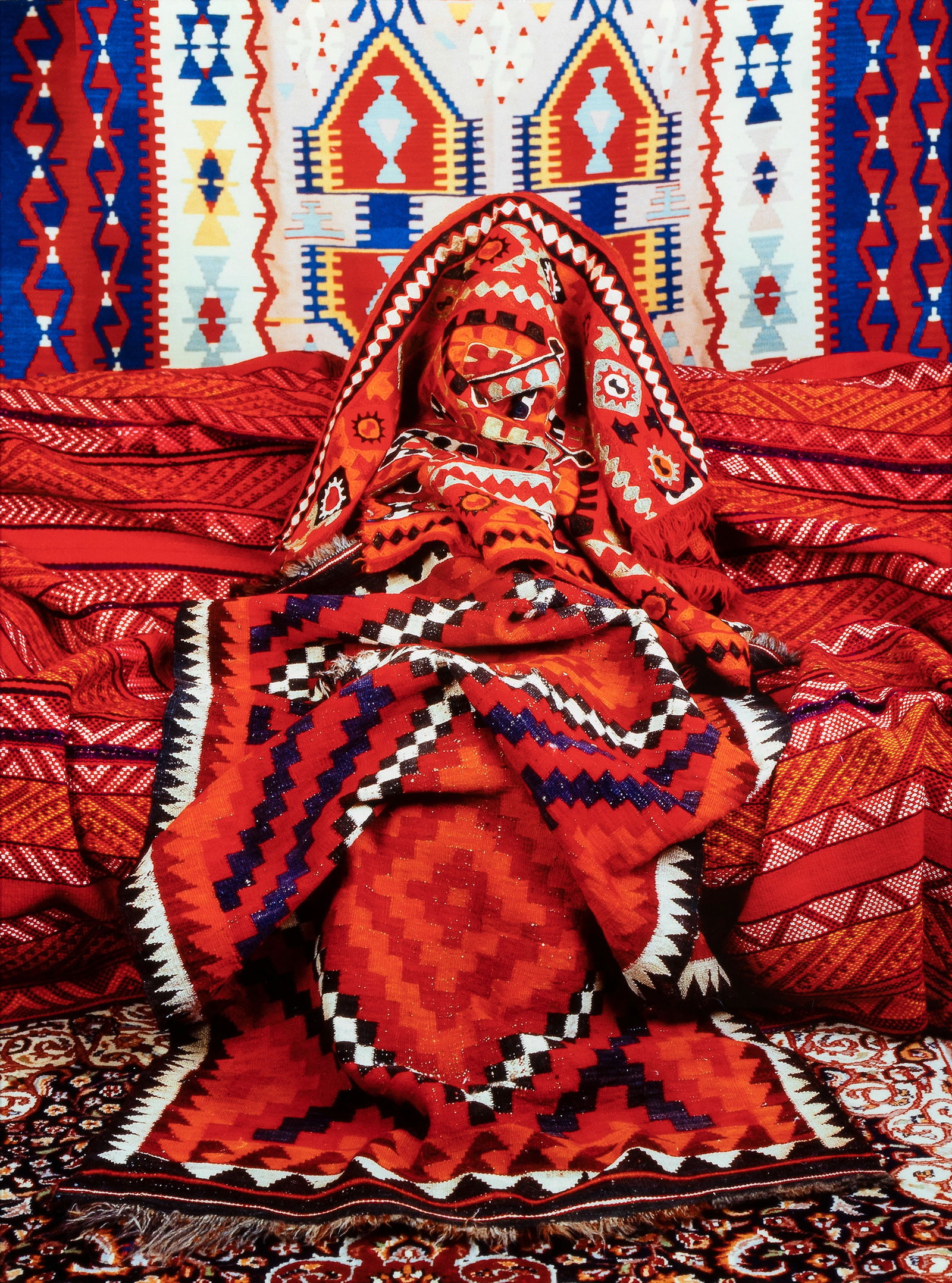 Patty Carroll, Kilim, 2012 from Anonymous Woman: Draped Series: Patty Carroll(b. 1946)Kilim, 2012 from Anonymous Woman: Draped Seriescolor photograph, edition 2 of 10inscribed verso: Kilim / 2012 / 2/10 / Patty Carroll37 1/2 x 28 in. (95.3 x 71.1 cm.), Frame: 39 3