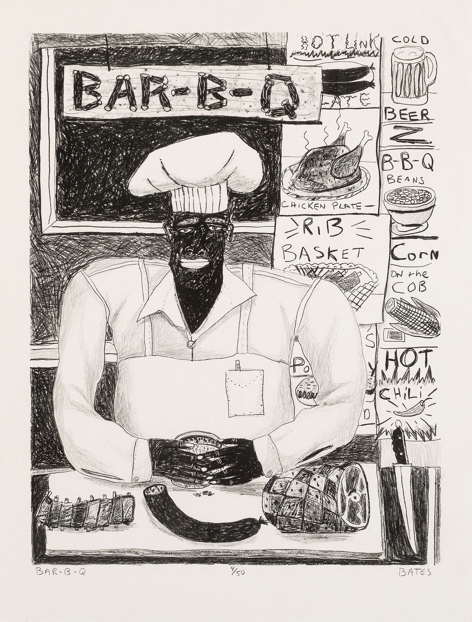 David Bates, Bar-B-Q (Friday Catfish), 1982 (1 of 2)