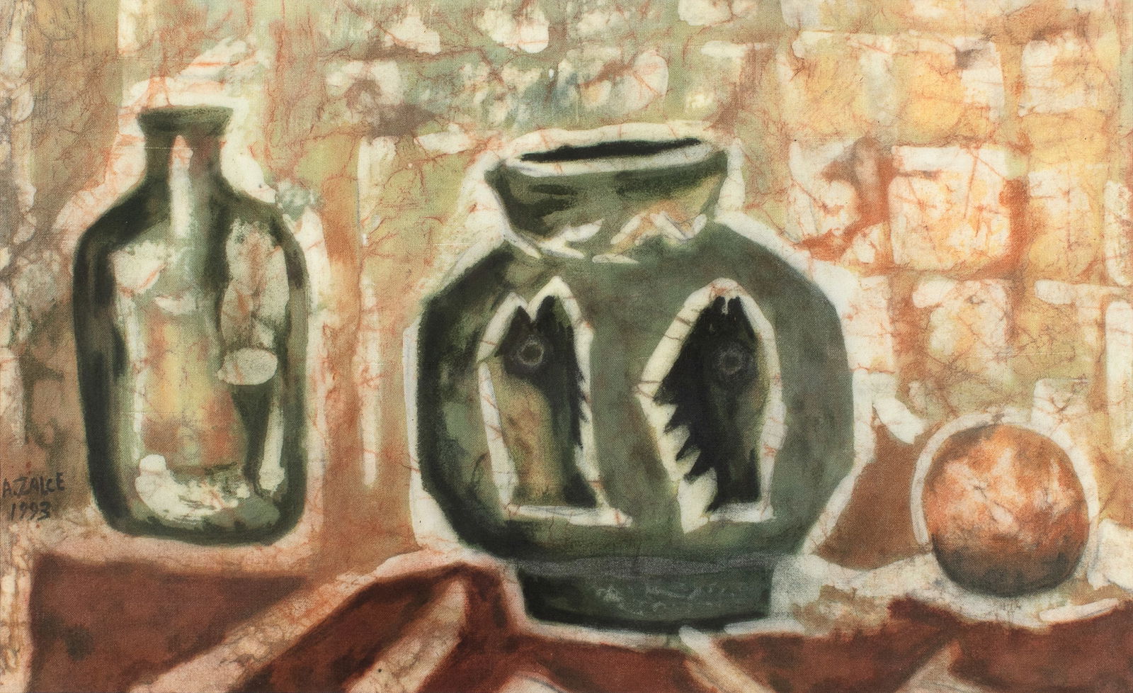 Alfredo Zalce, Ceramic Vase Still Life, 1993 (1 of 2)